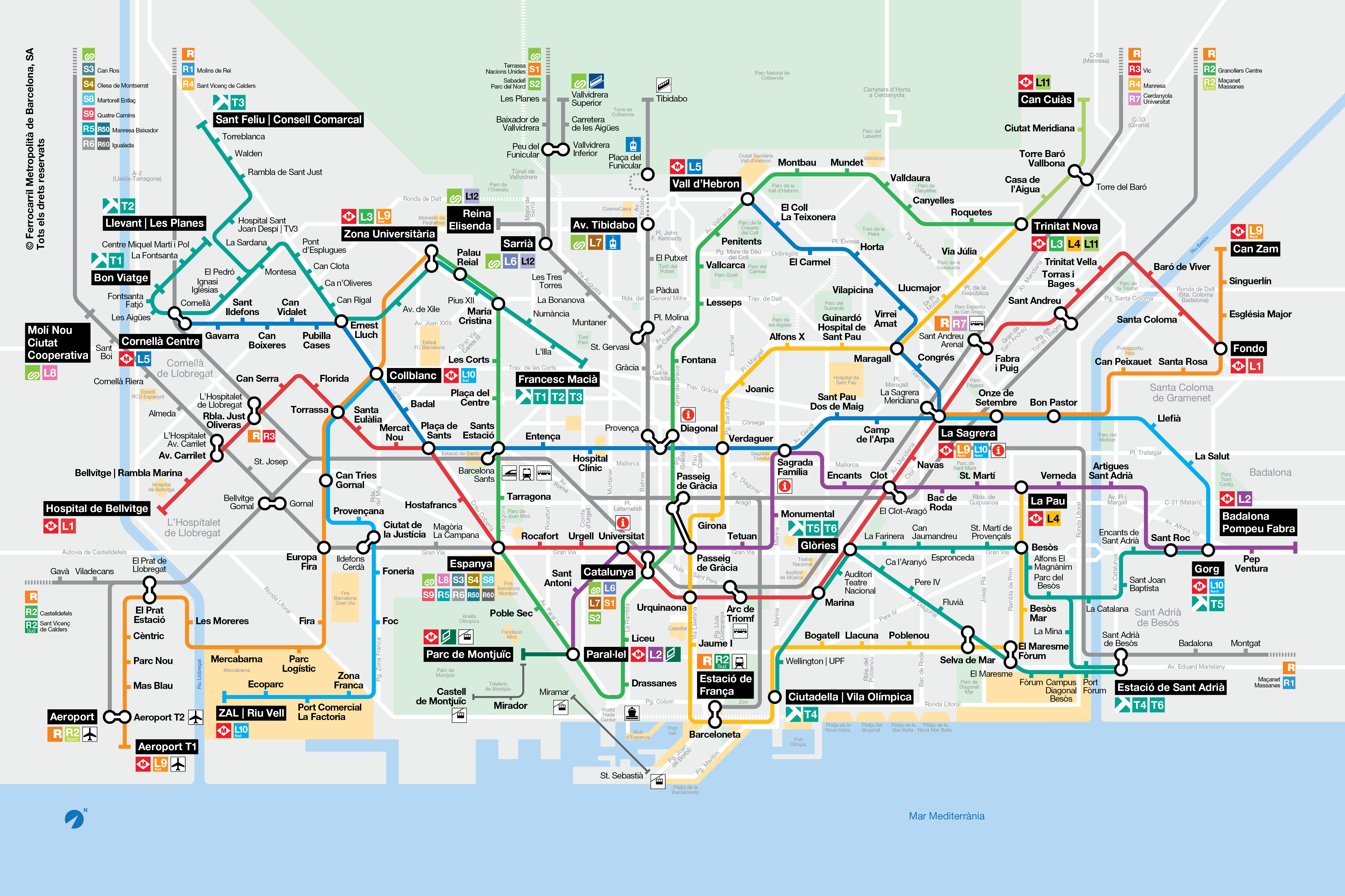 barcelona metro map