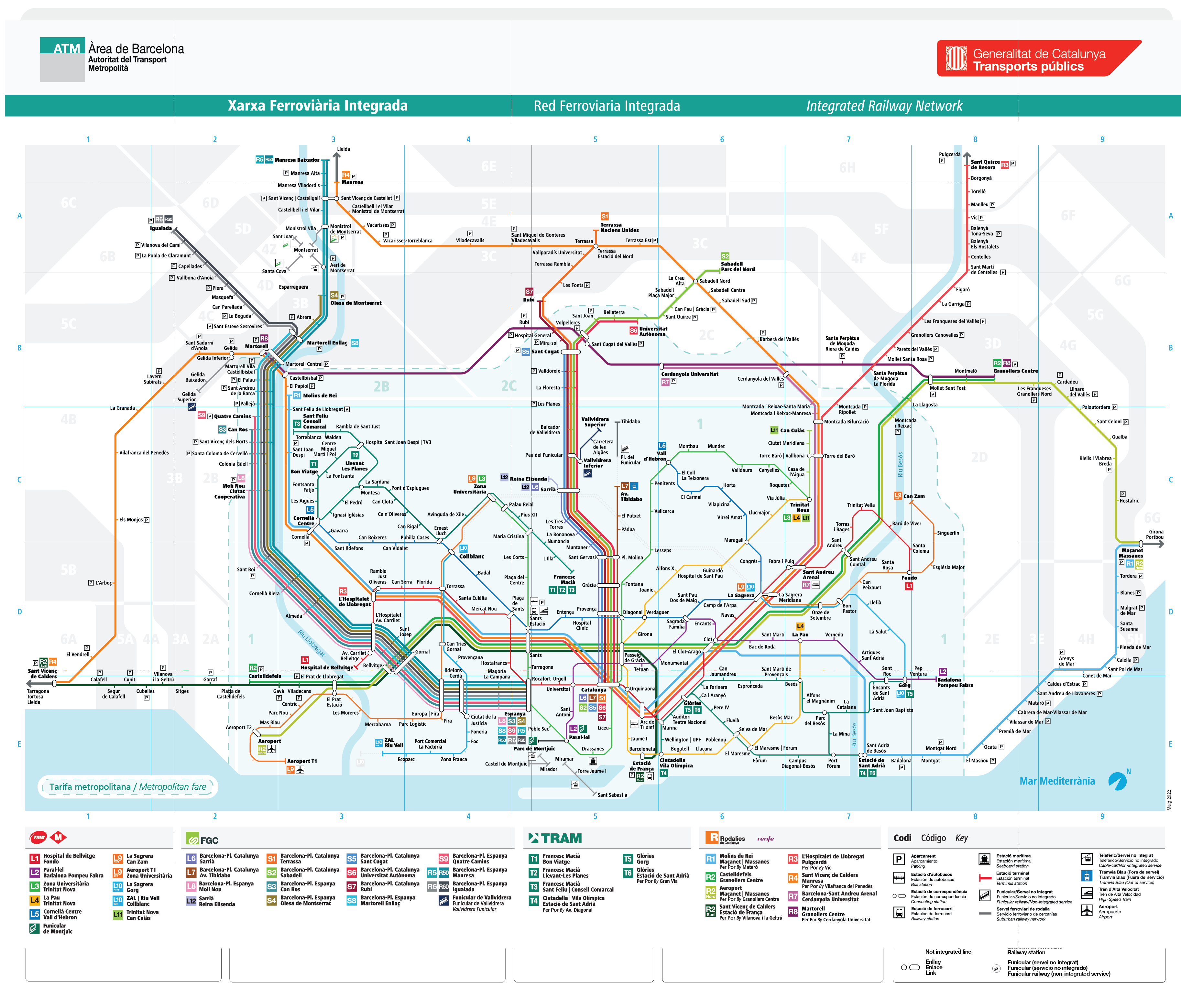 barcelona metro map