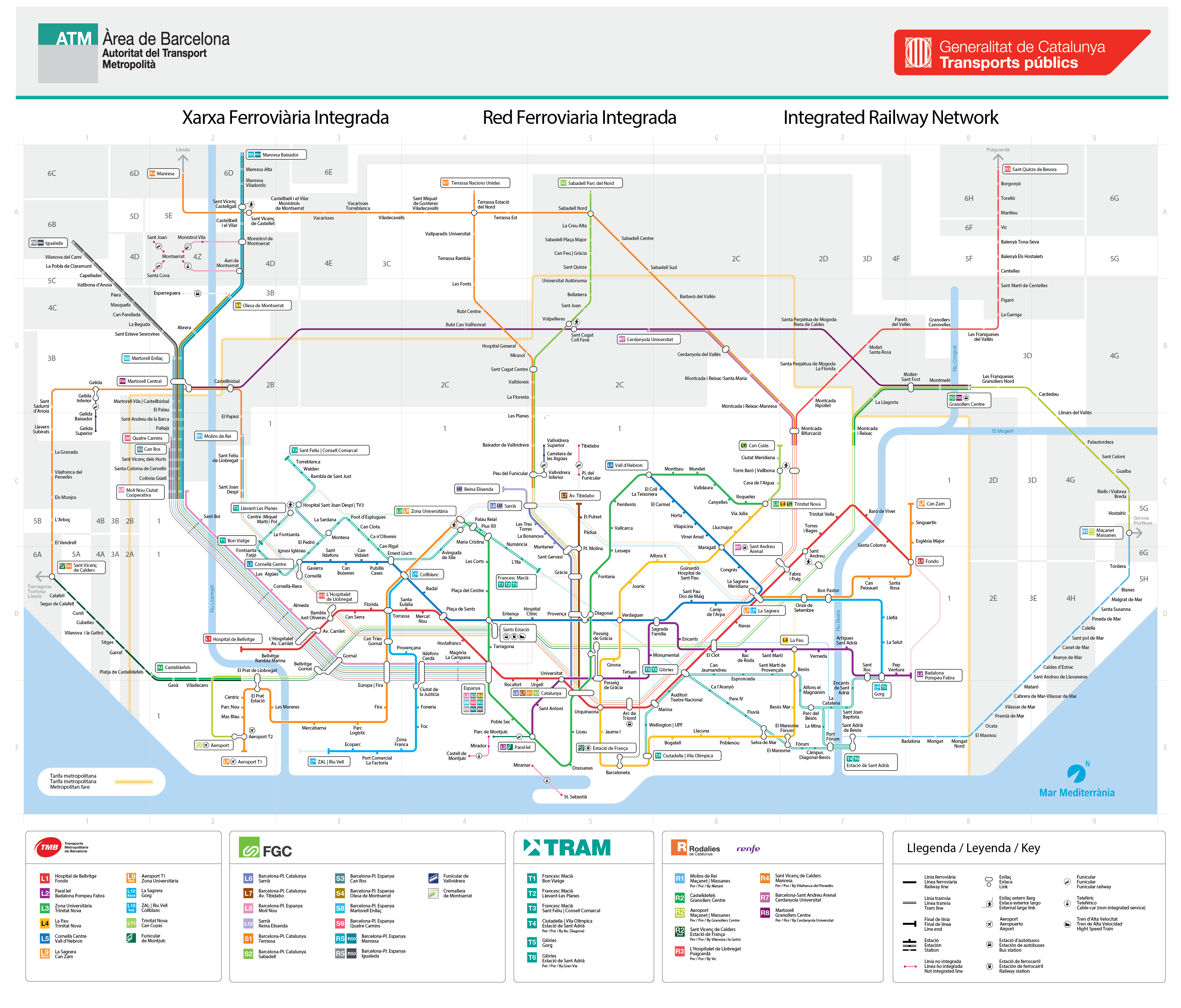 barcelona regional rail map