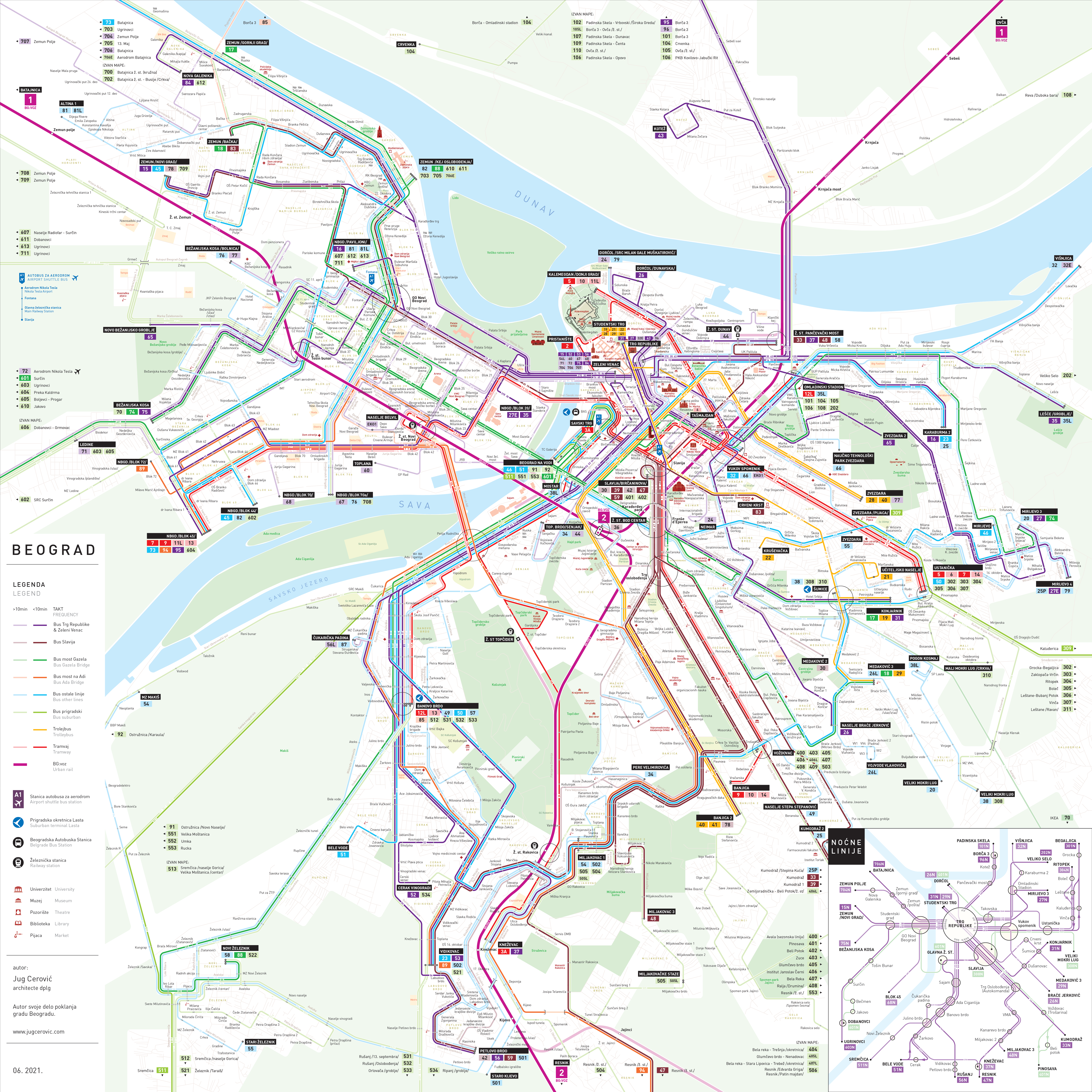 belgrade bus public transport map