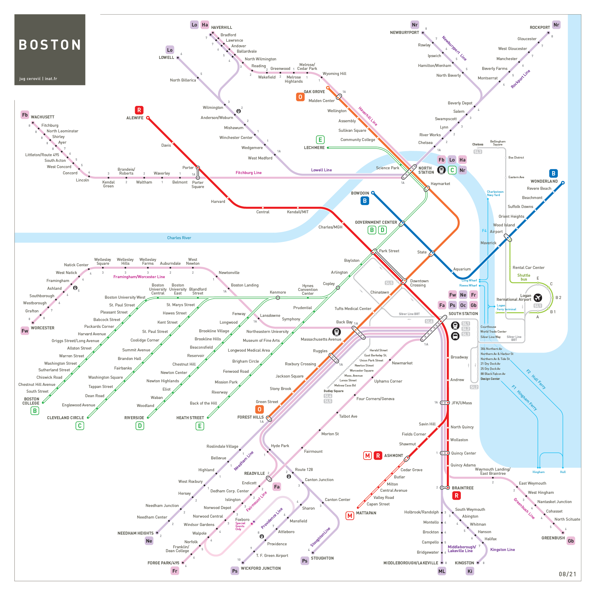 Boston metro map