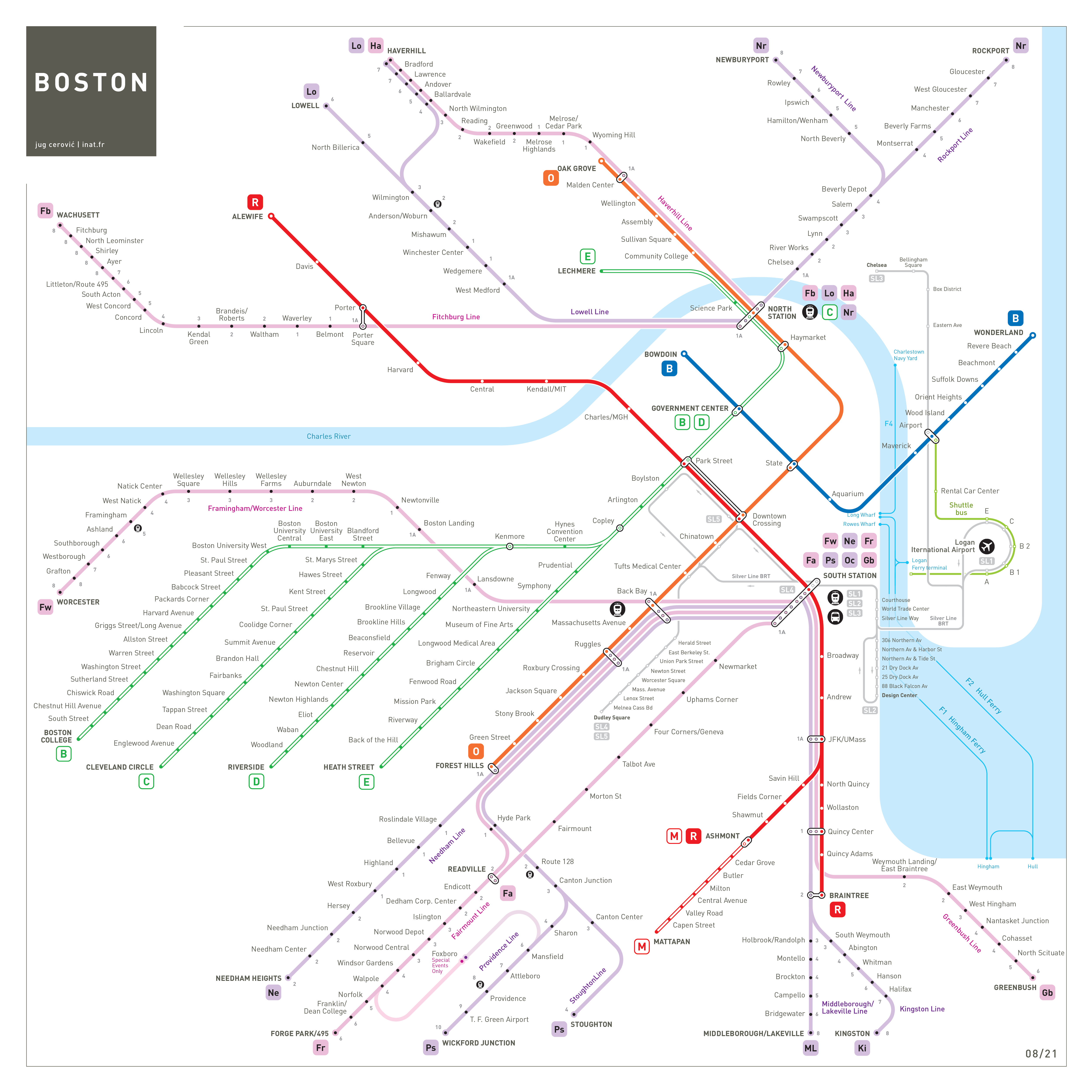 Boston metro map