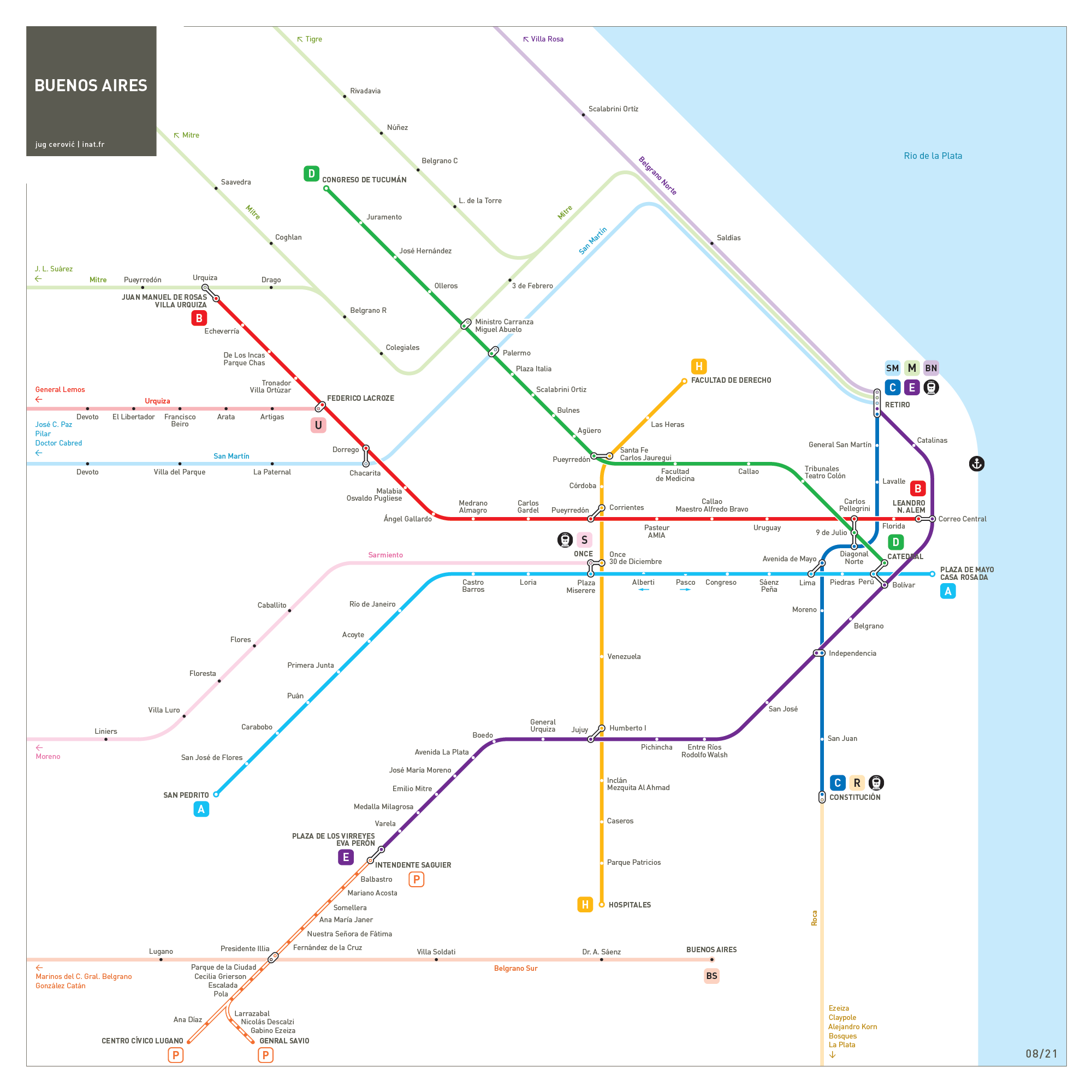 Buenos Aires metro map