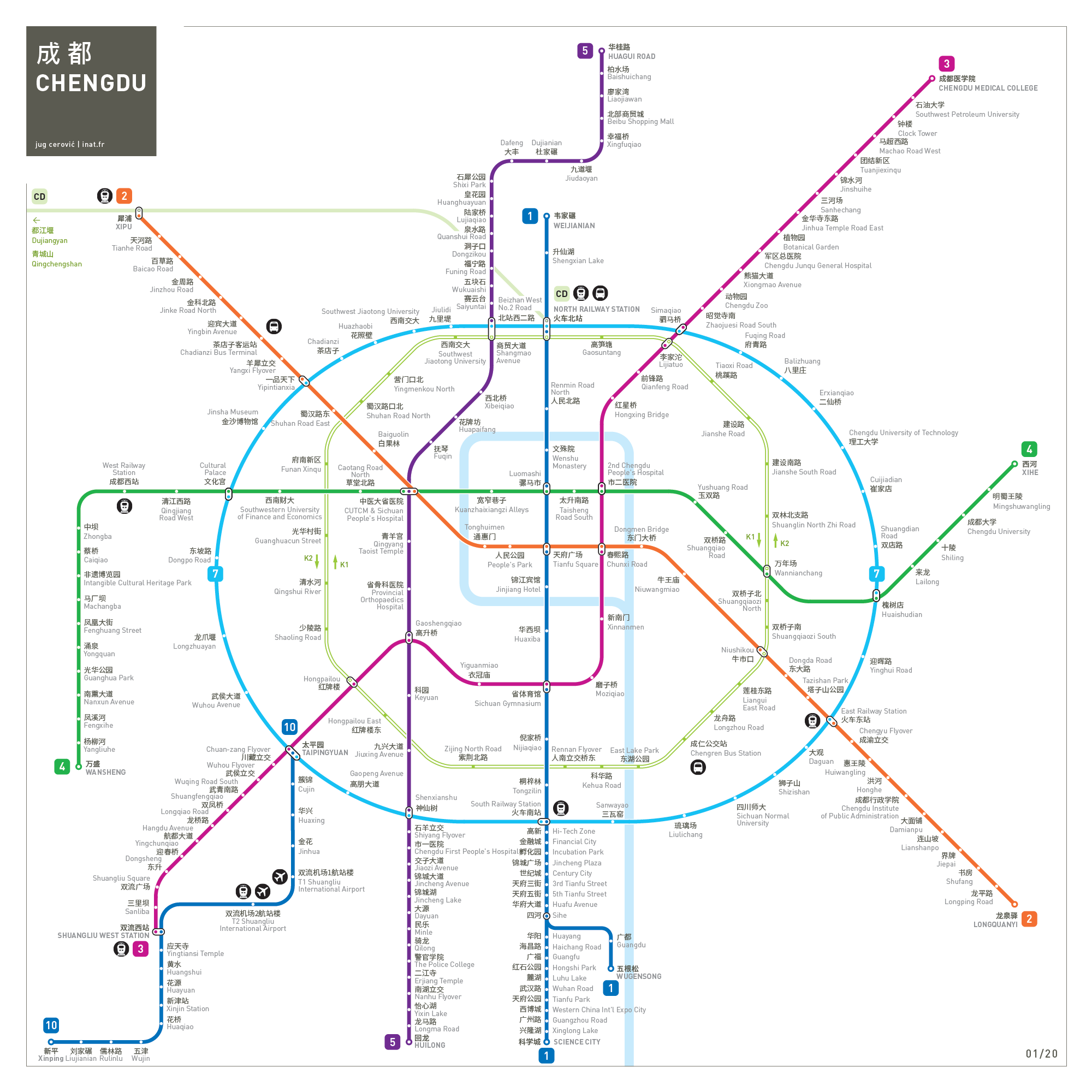 Chengdu metro map