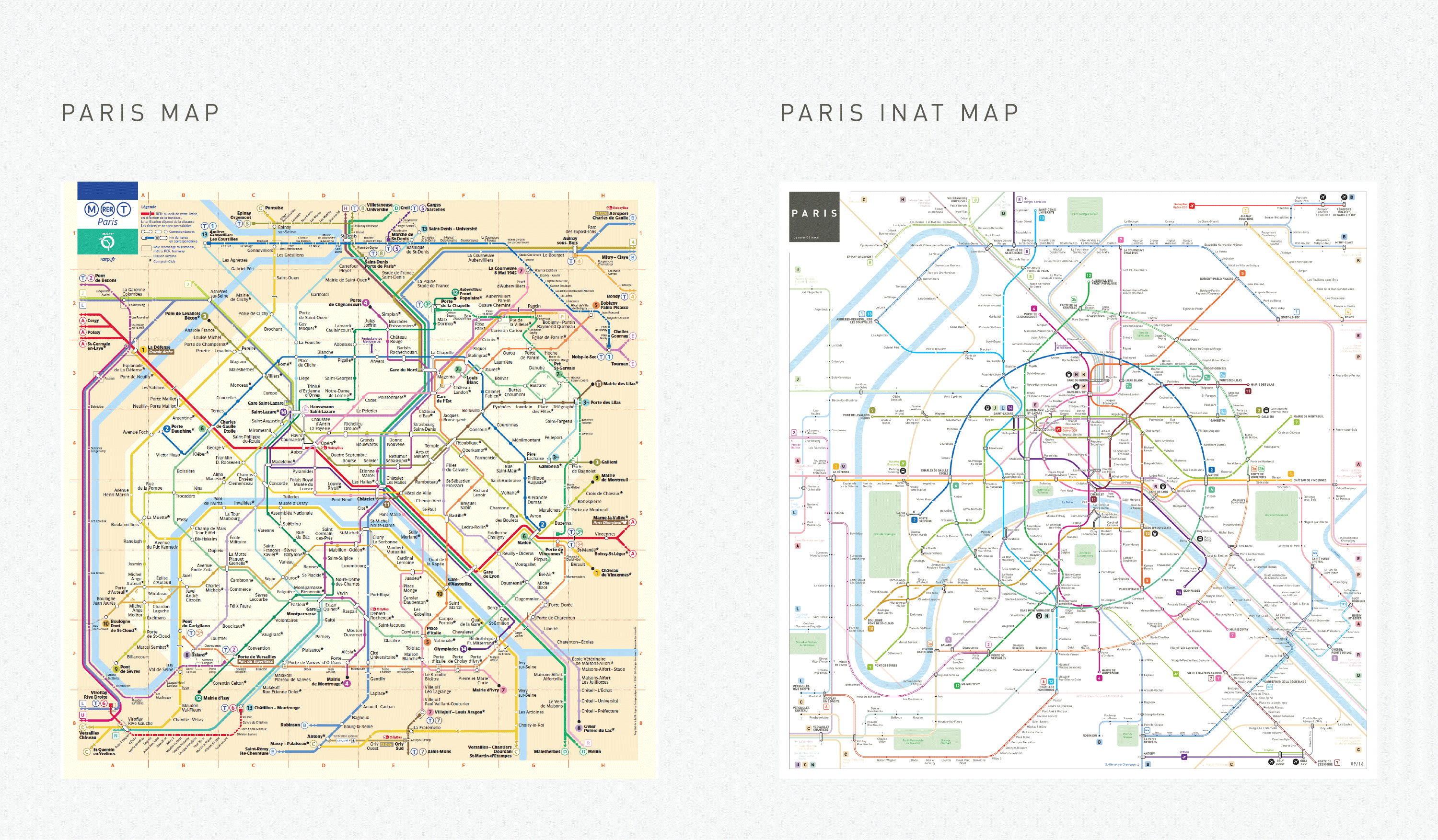 paris metro subway map comparison