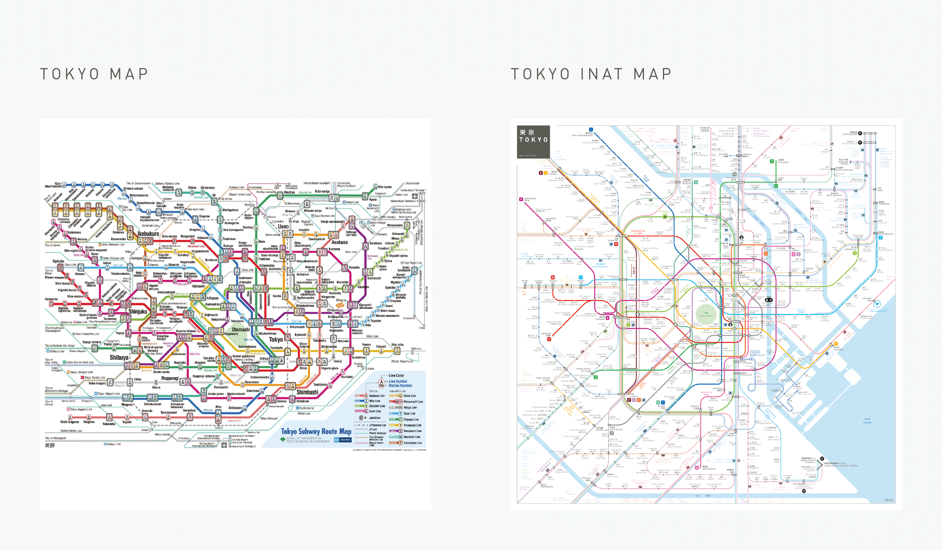 tokyometro subway map comparison