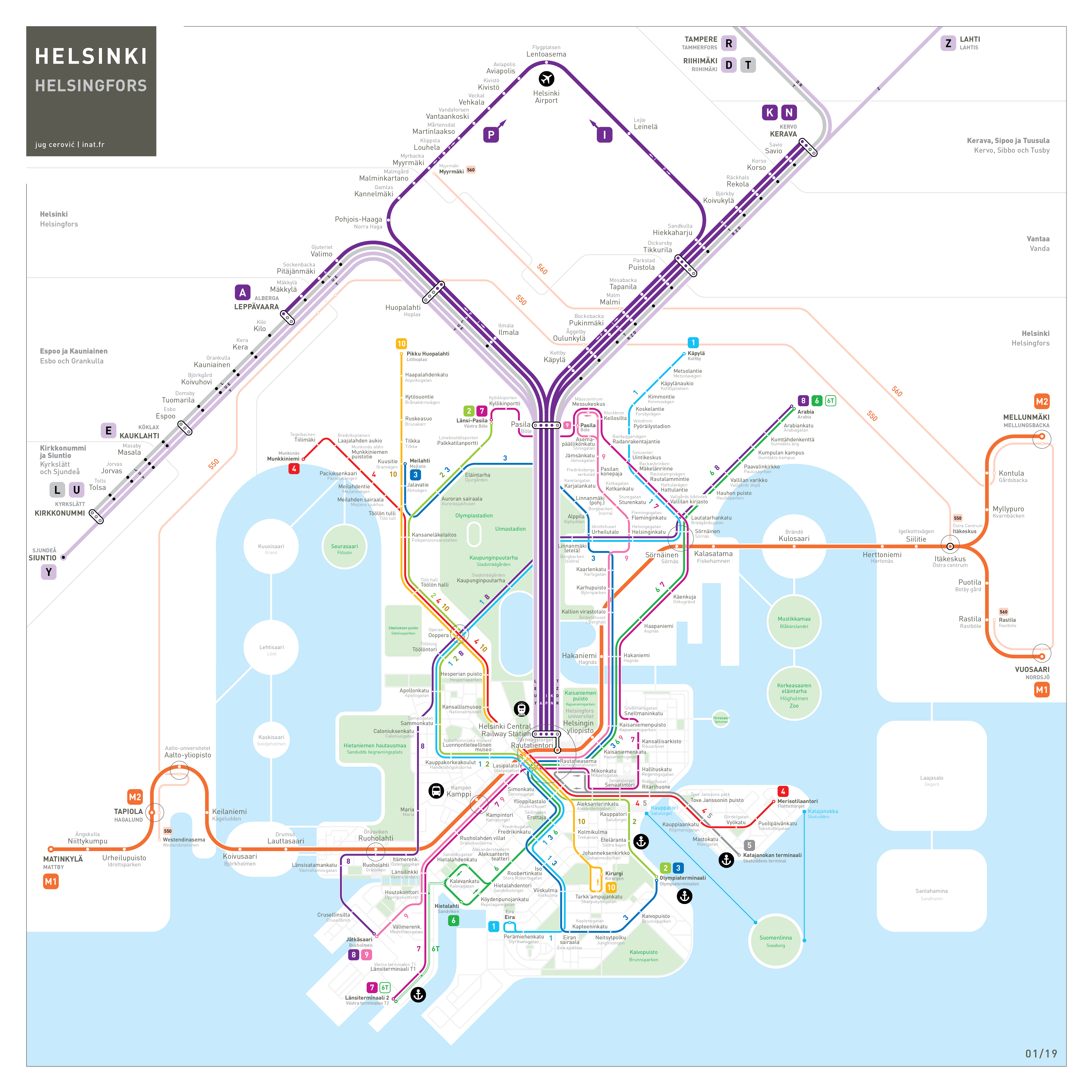 helsinki metro subway map