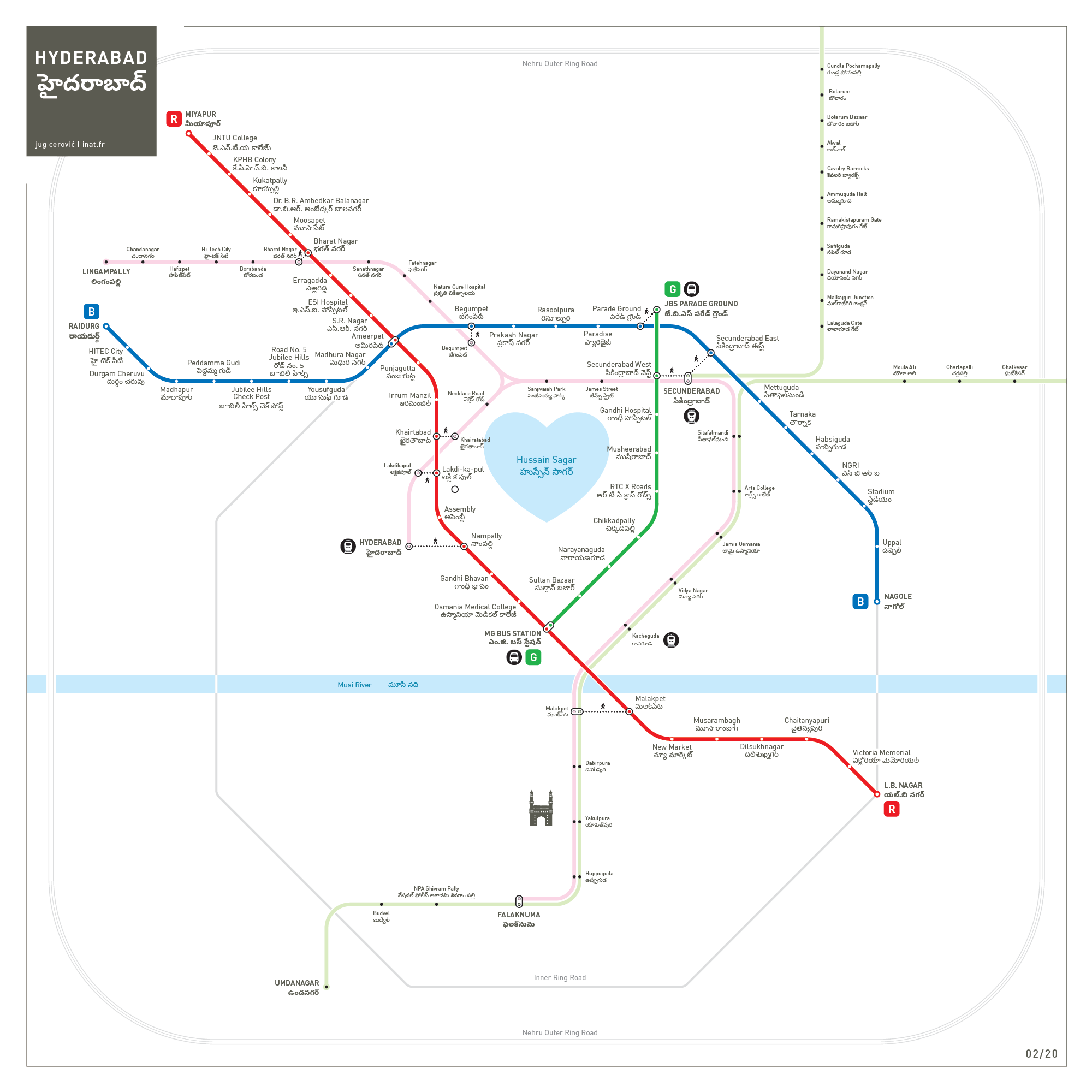 Hyderabad metro map