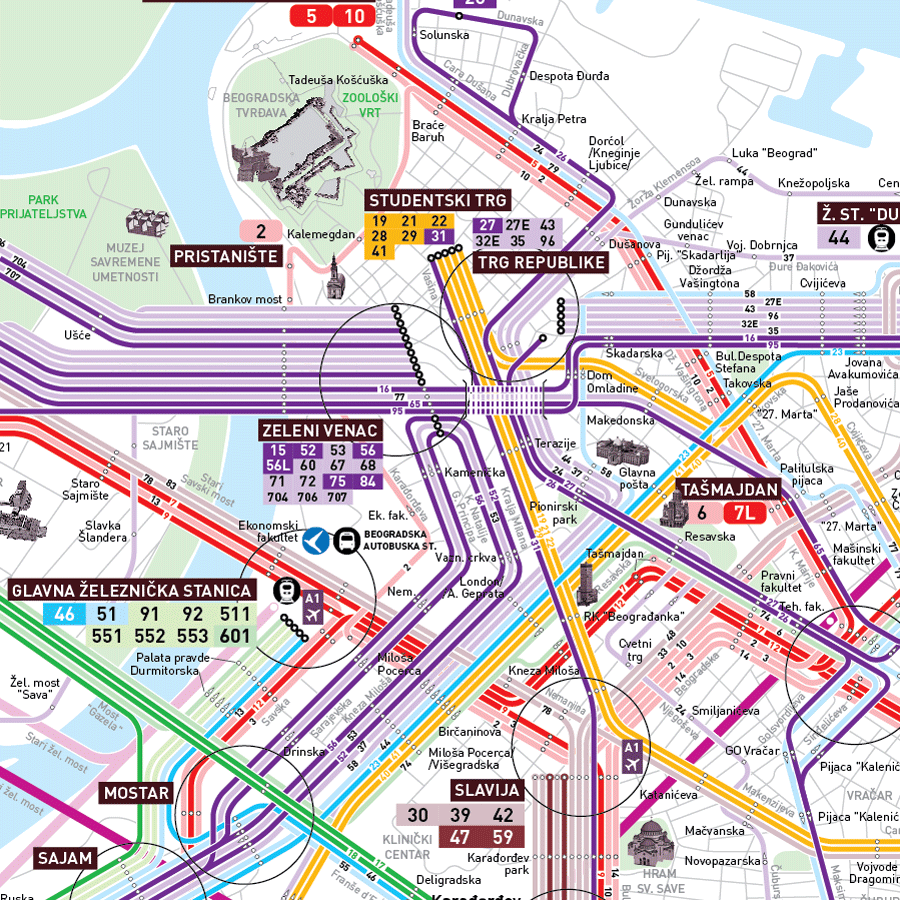 mapa beograda autobuske linije Gradske linije javnog saobracaja   Predlozi, resenja   Page 91  mapa beograda autobuske linije