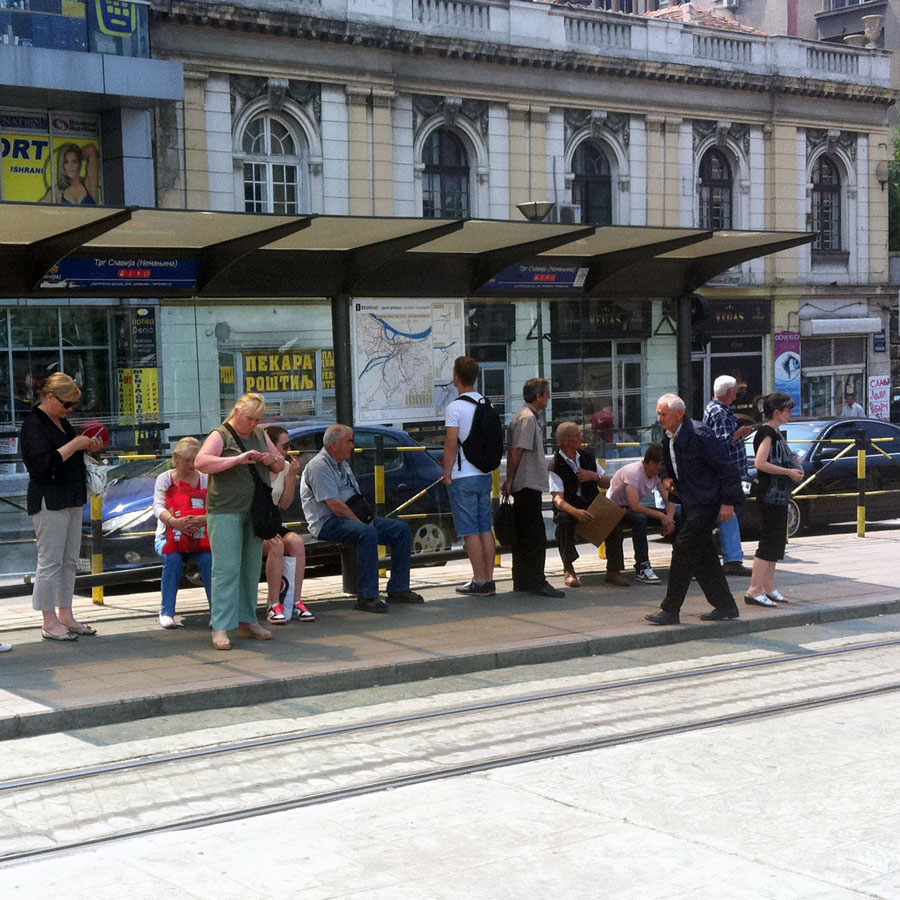 Belgrade bus stop map