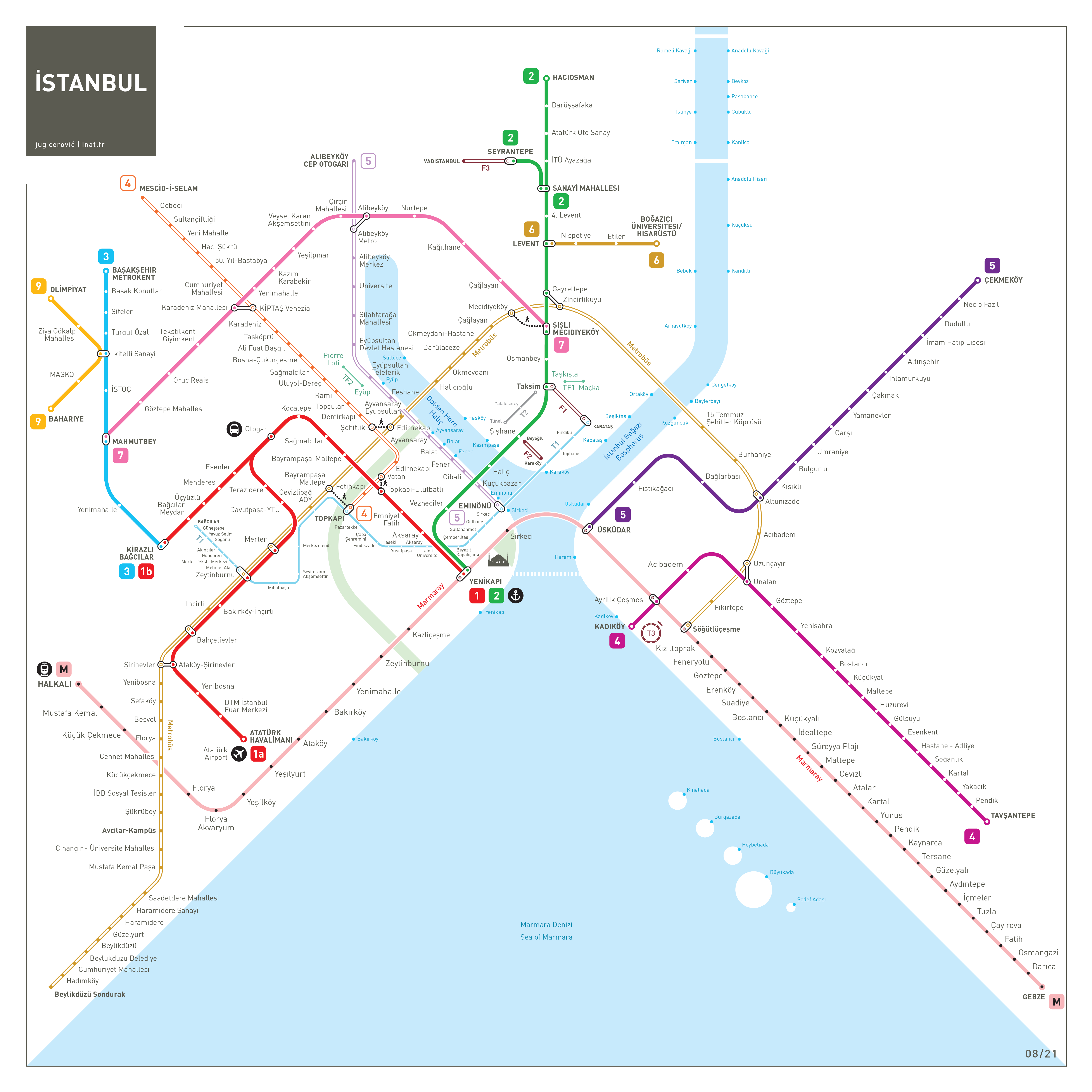 istanbul metro map inat