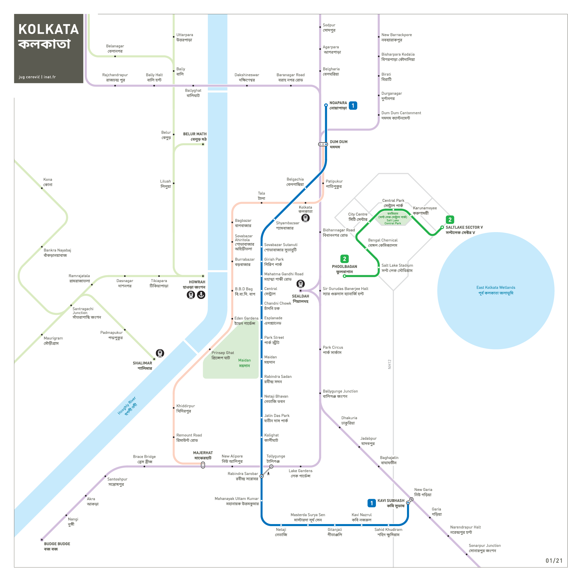 Kolkata metro map