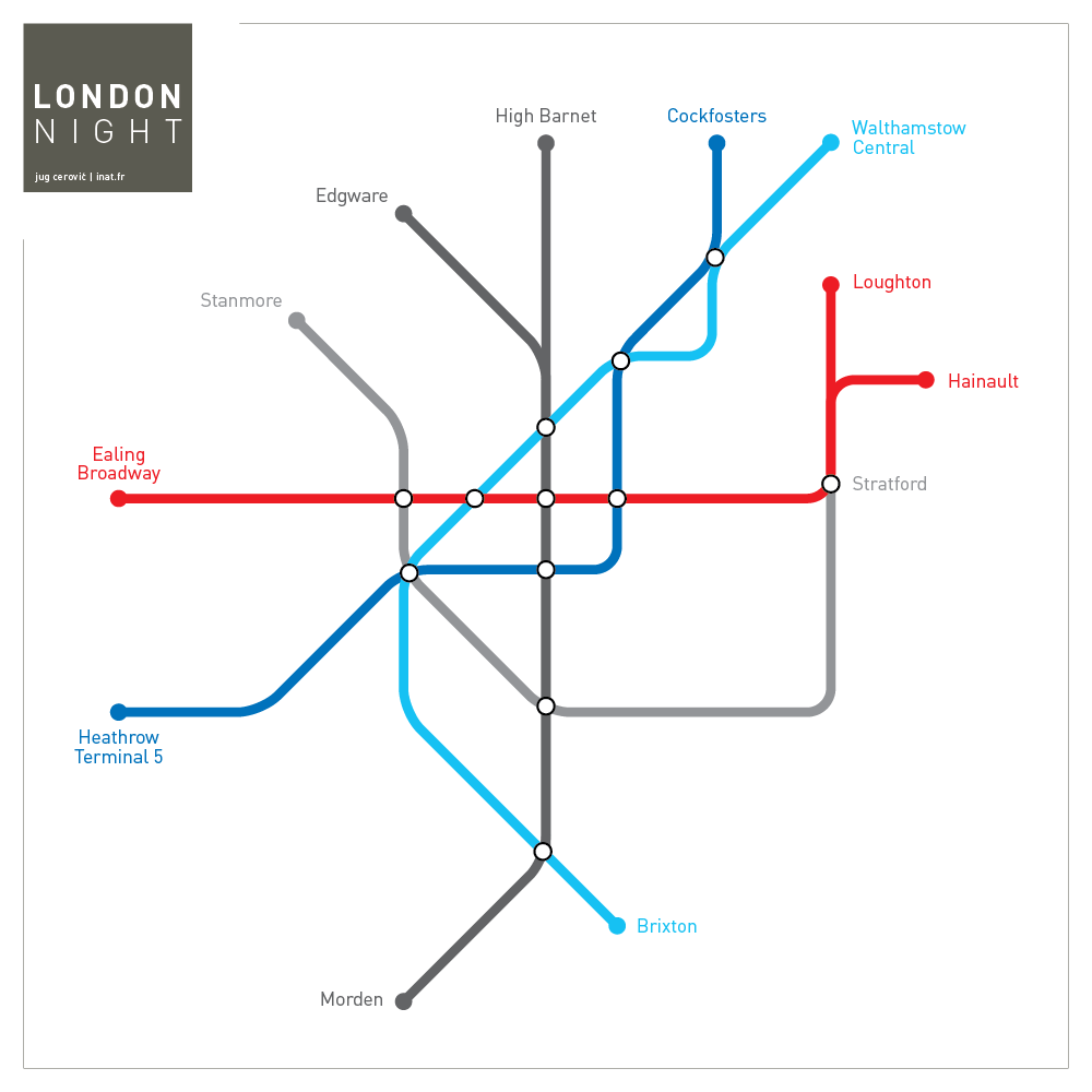 London night tube underground map