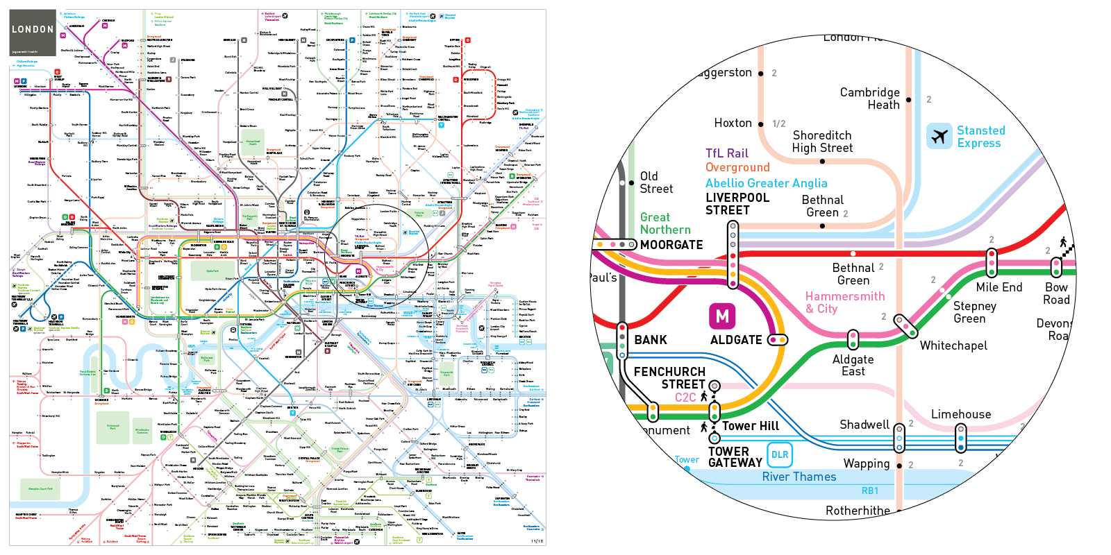 Mentalt Koncession ammunition London Underground and Rail Map : inat