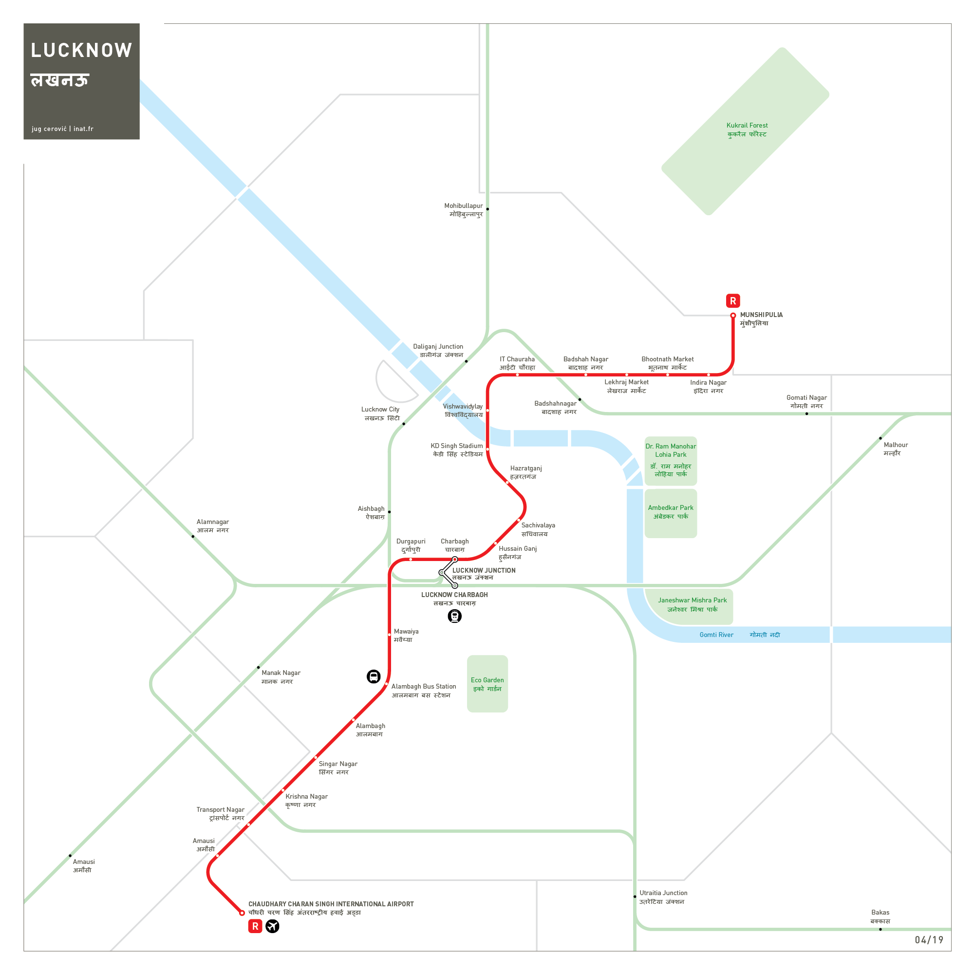 Lucknow metro map