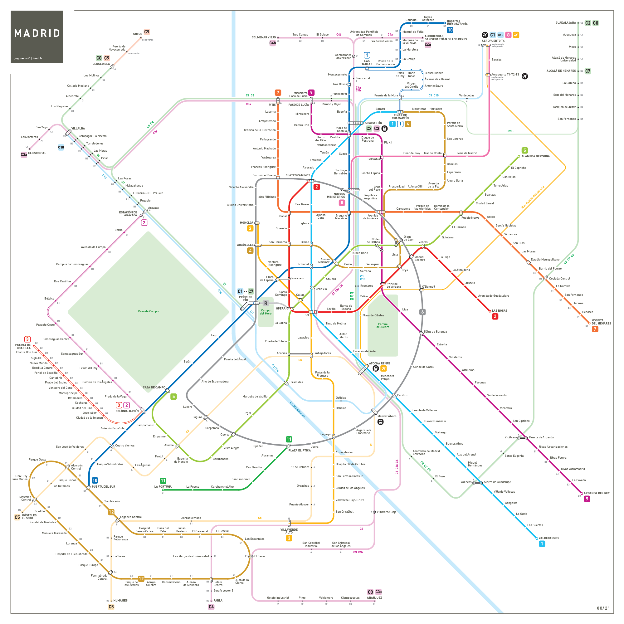 Madrid metro map