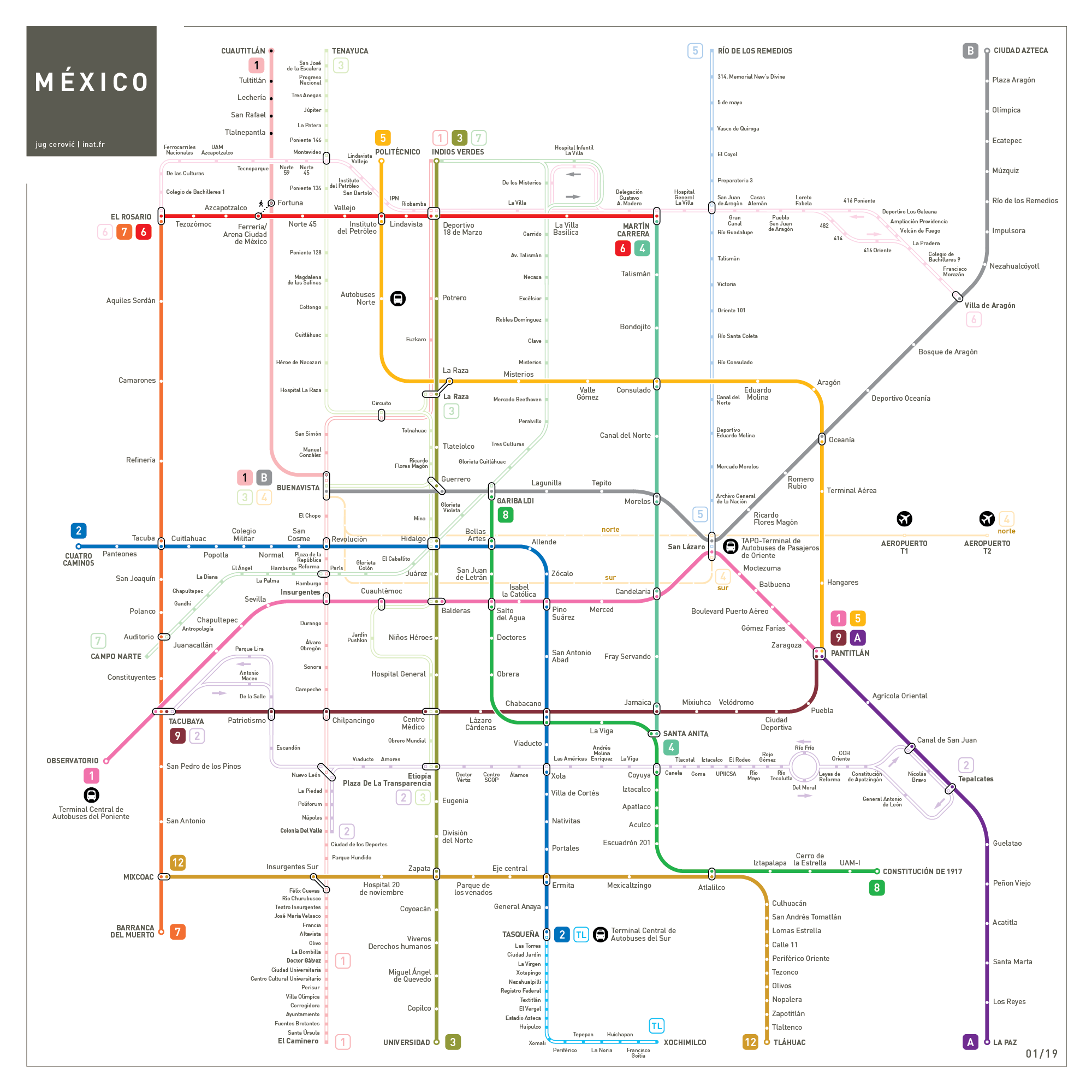 Mexico metro map