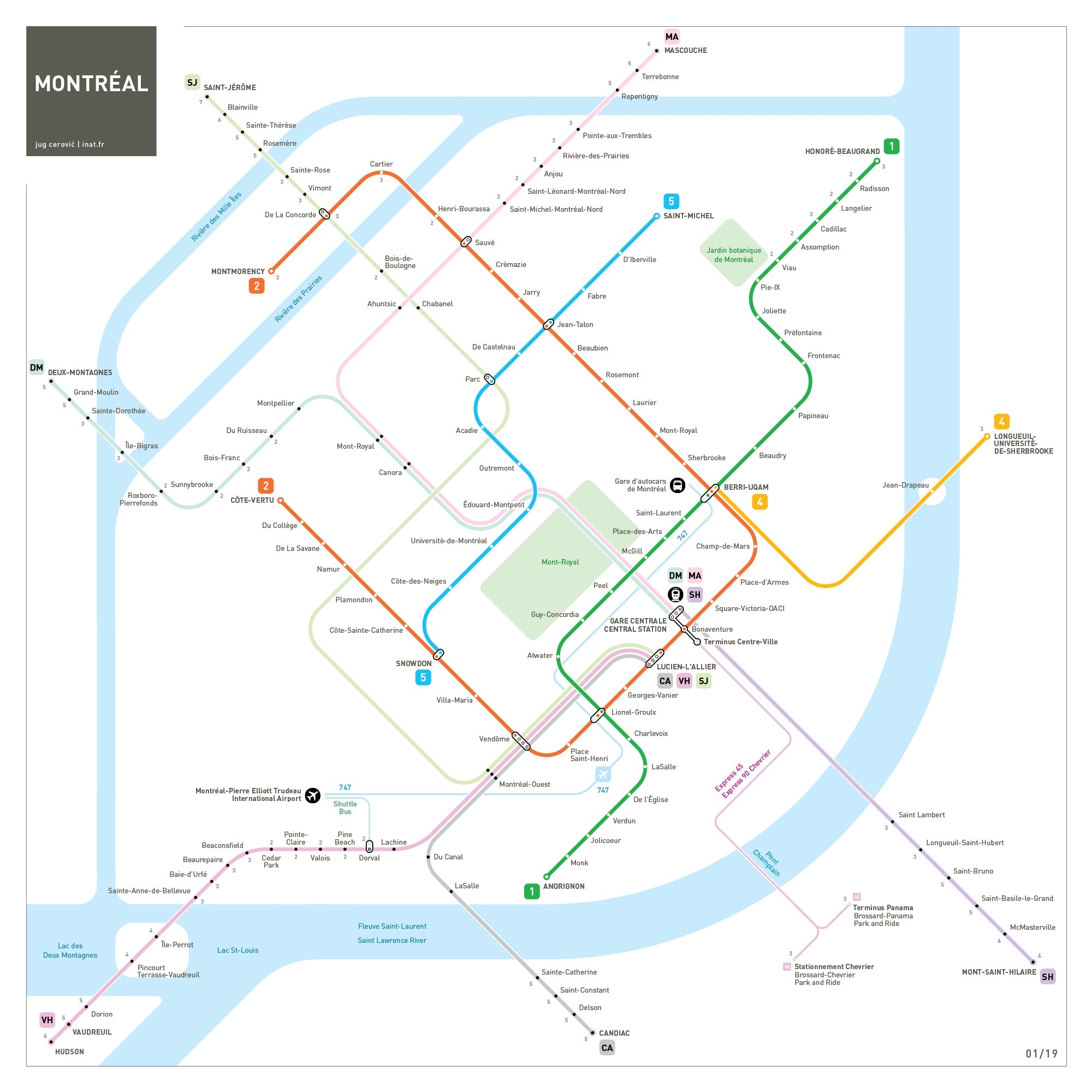 Montreal metro map