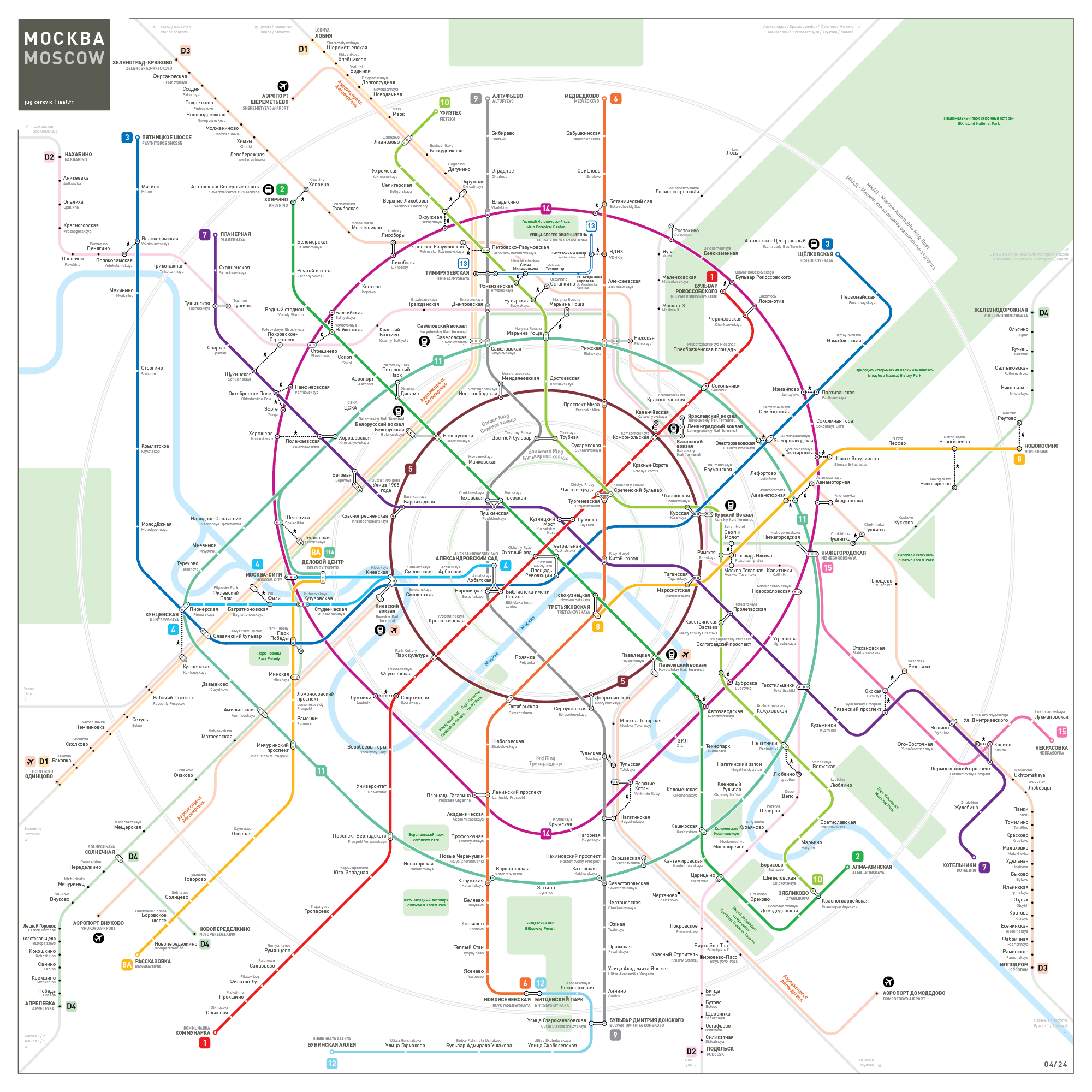 Moscow metro map