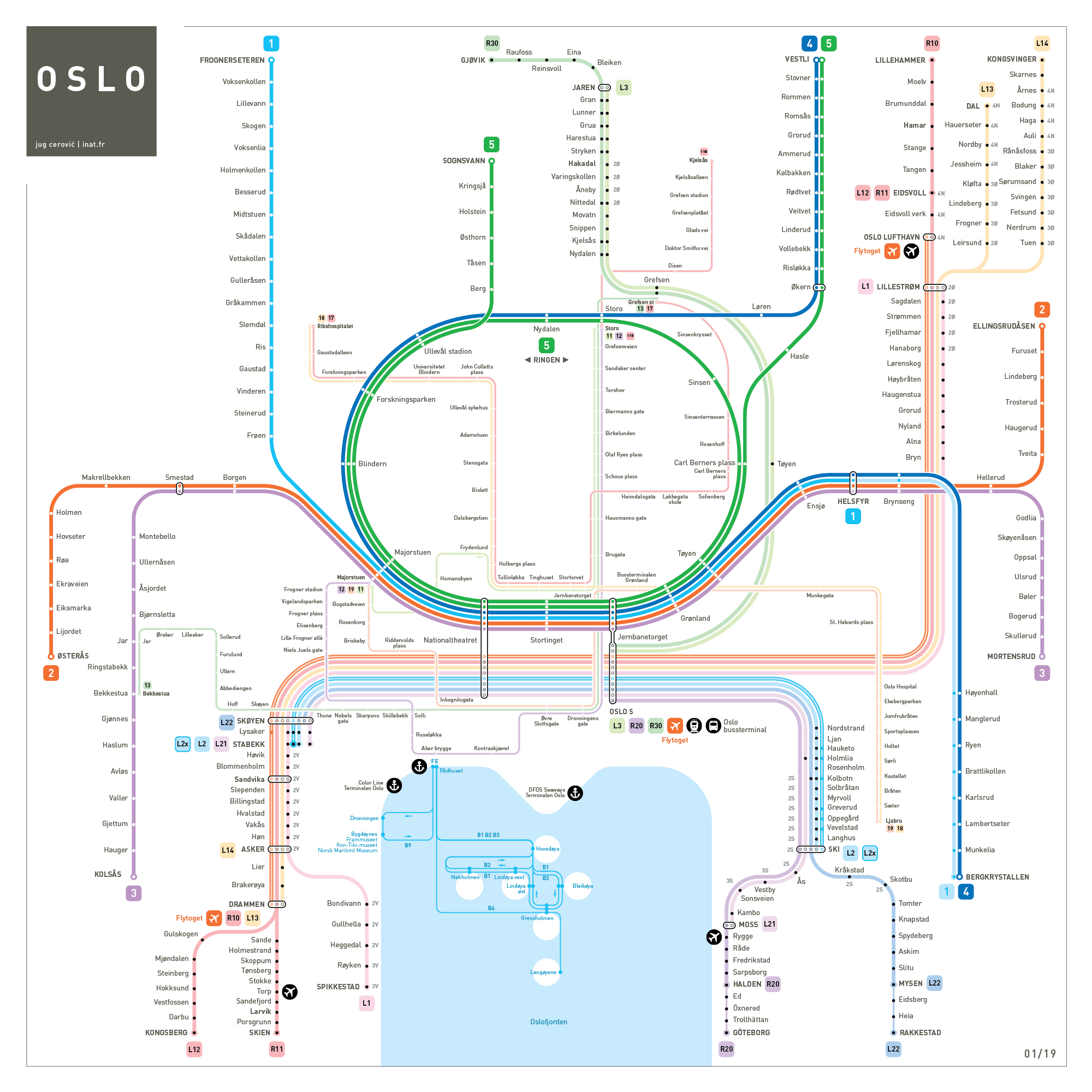 Oslo metro map