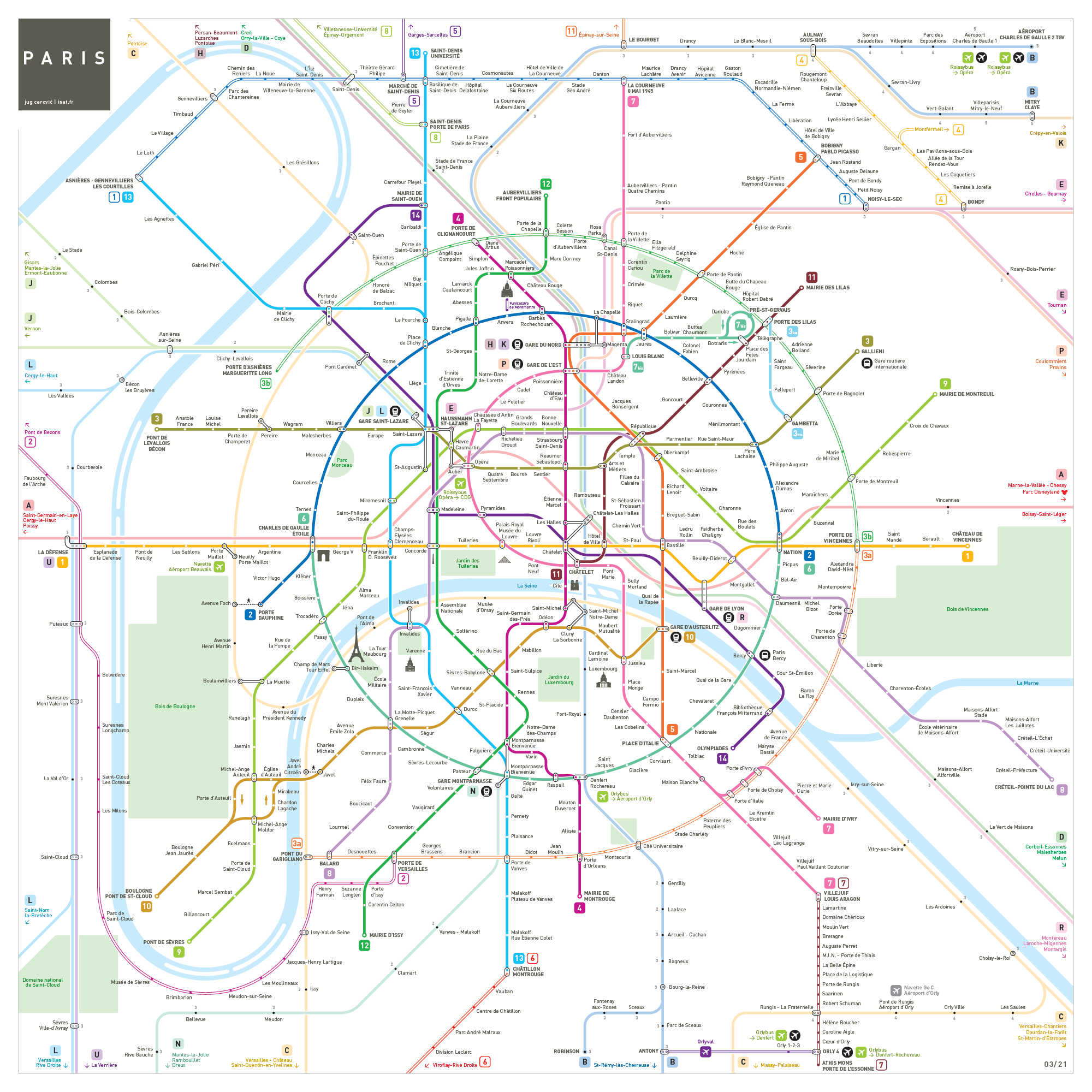 Paris metro map