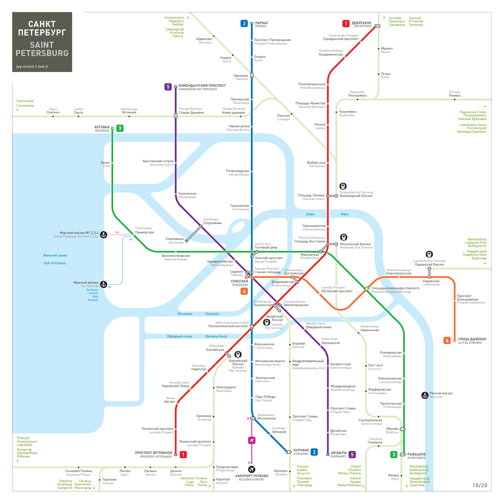 Saint Petersburg metro map