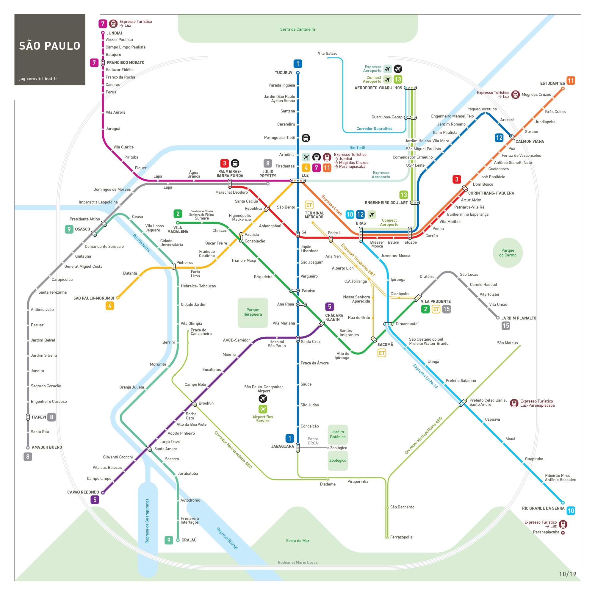 Sao Paulo metro map