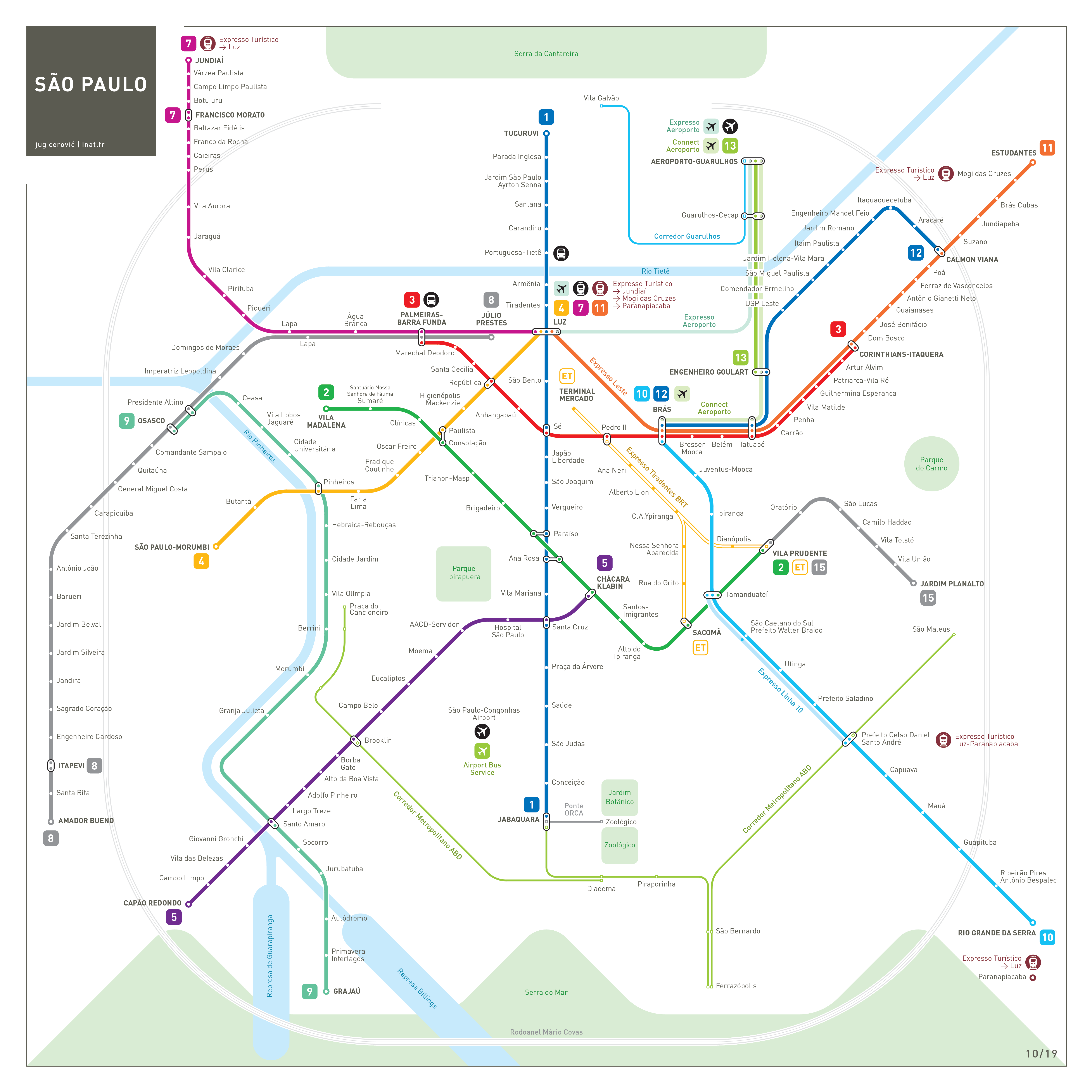 Sao Paulo Metro Map Inat