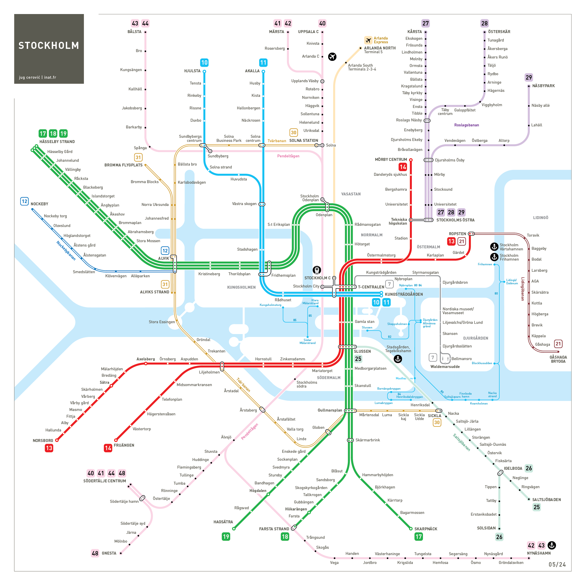 Stockholm metro map