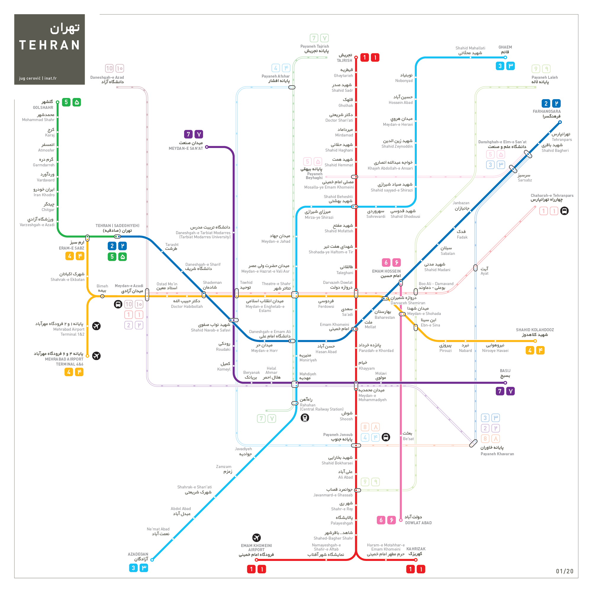 Tehran metro map