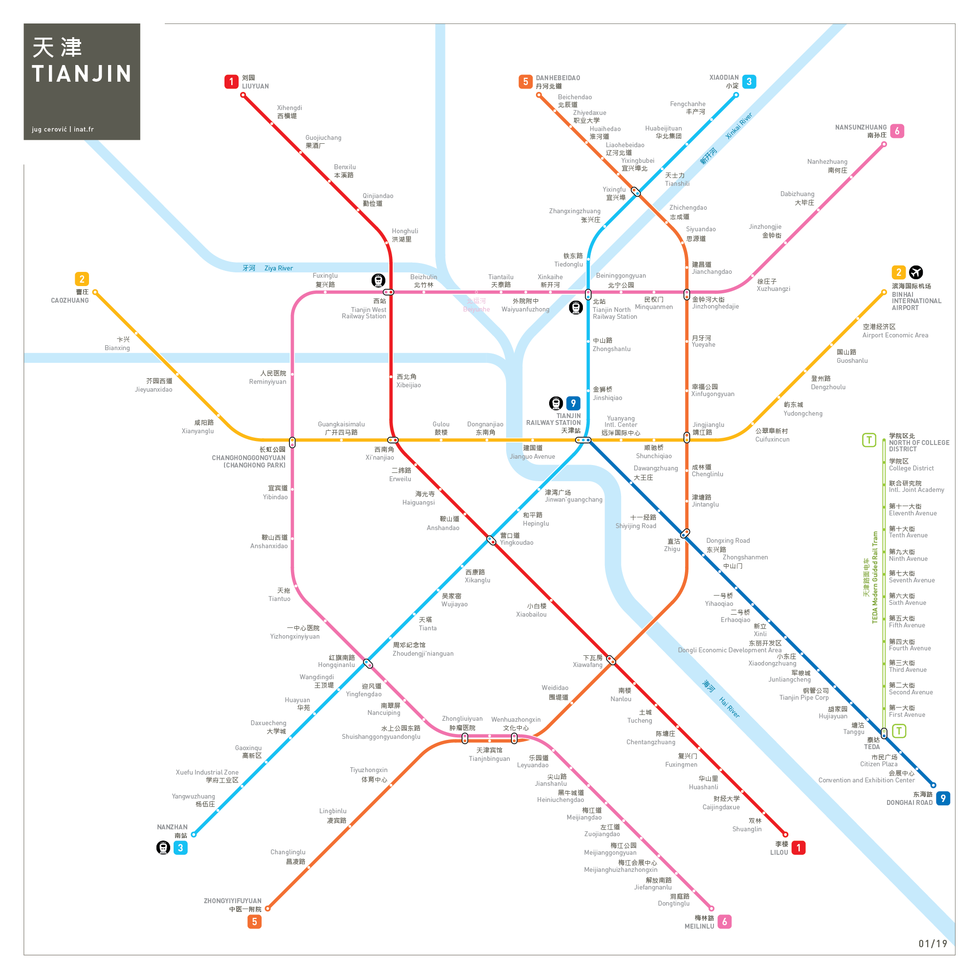 Tianjin metro map