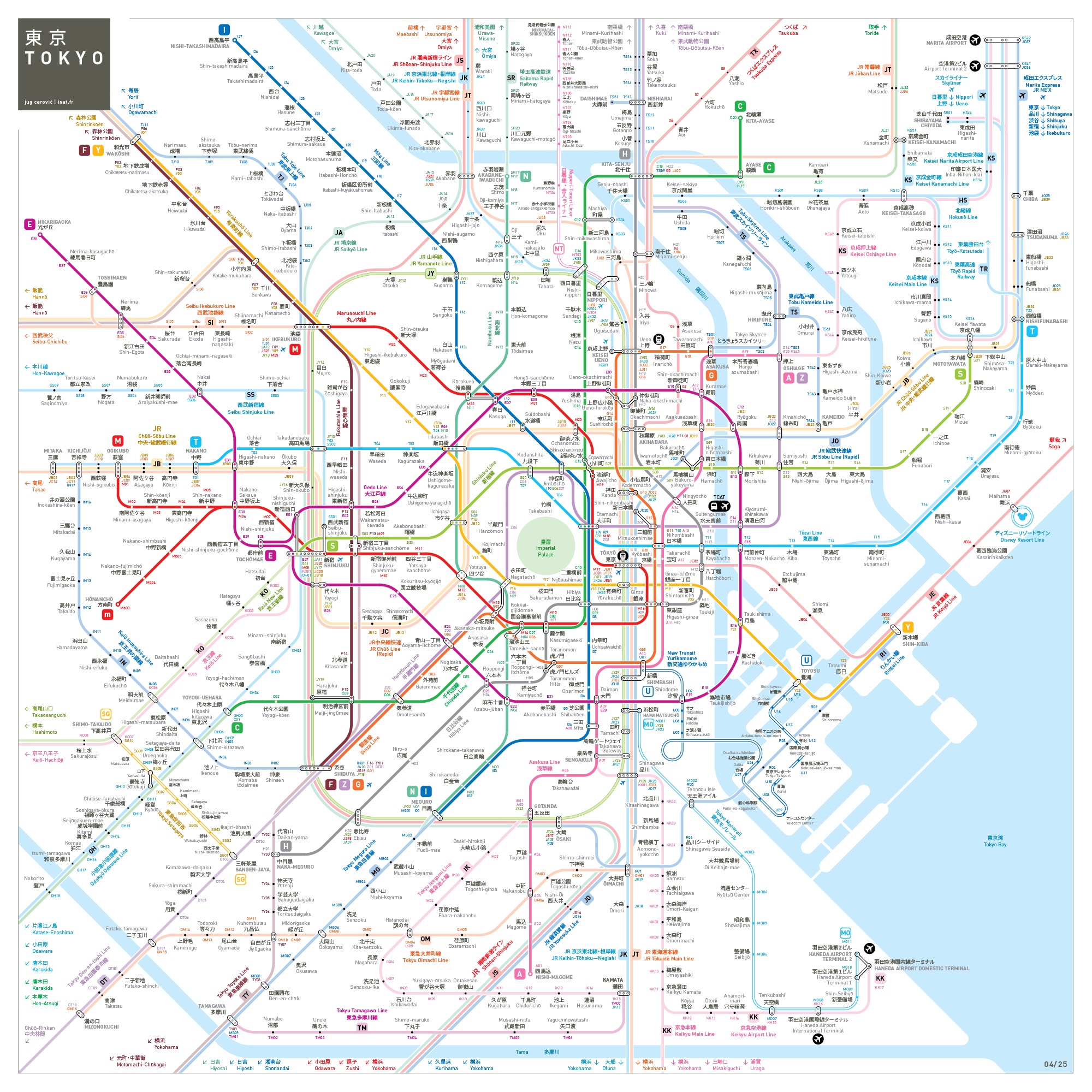 Tokyo metro map