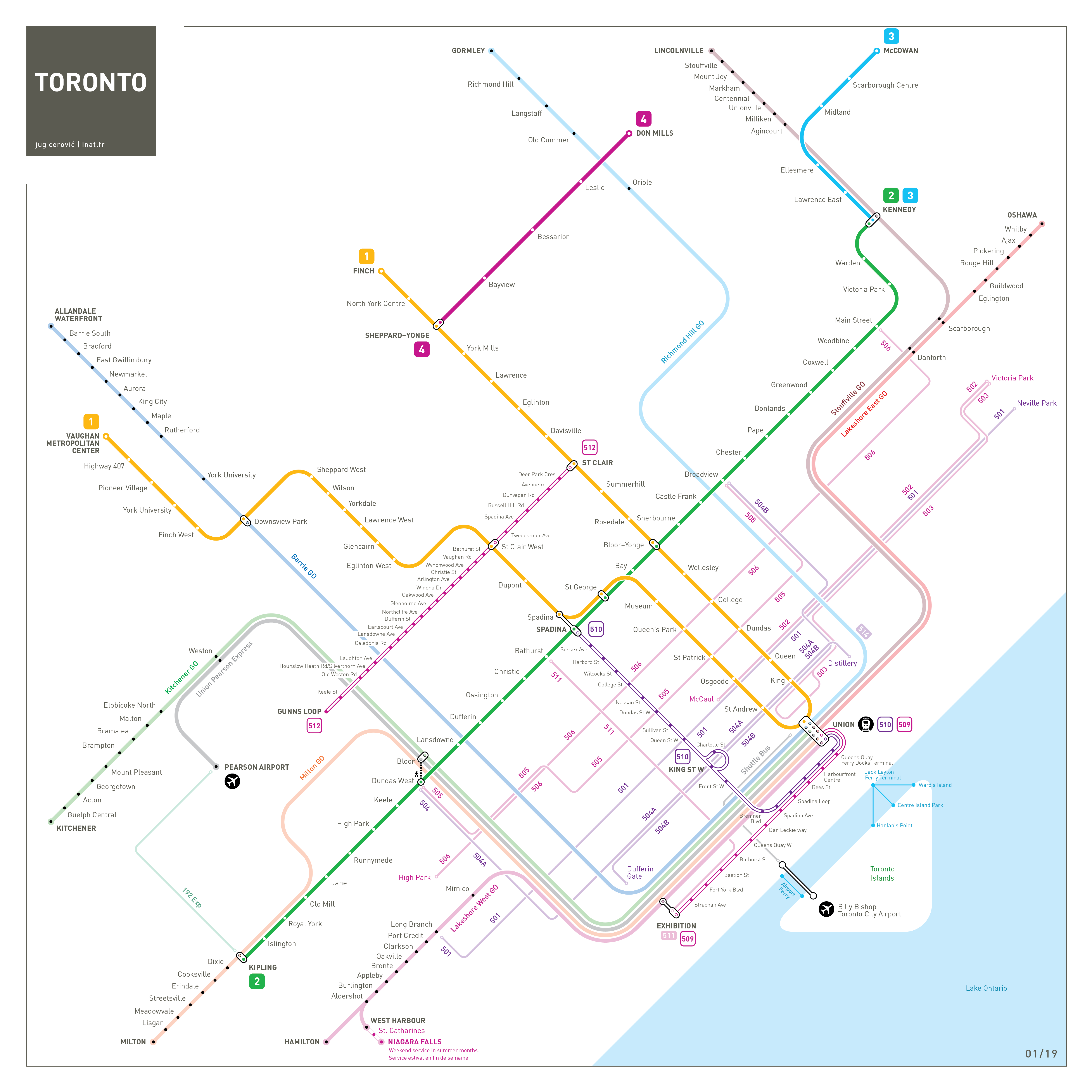 Toronto Metro Map inat