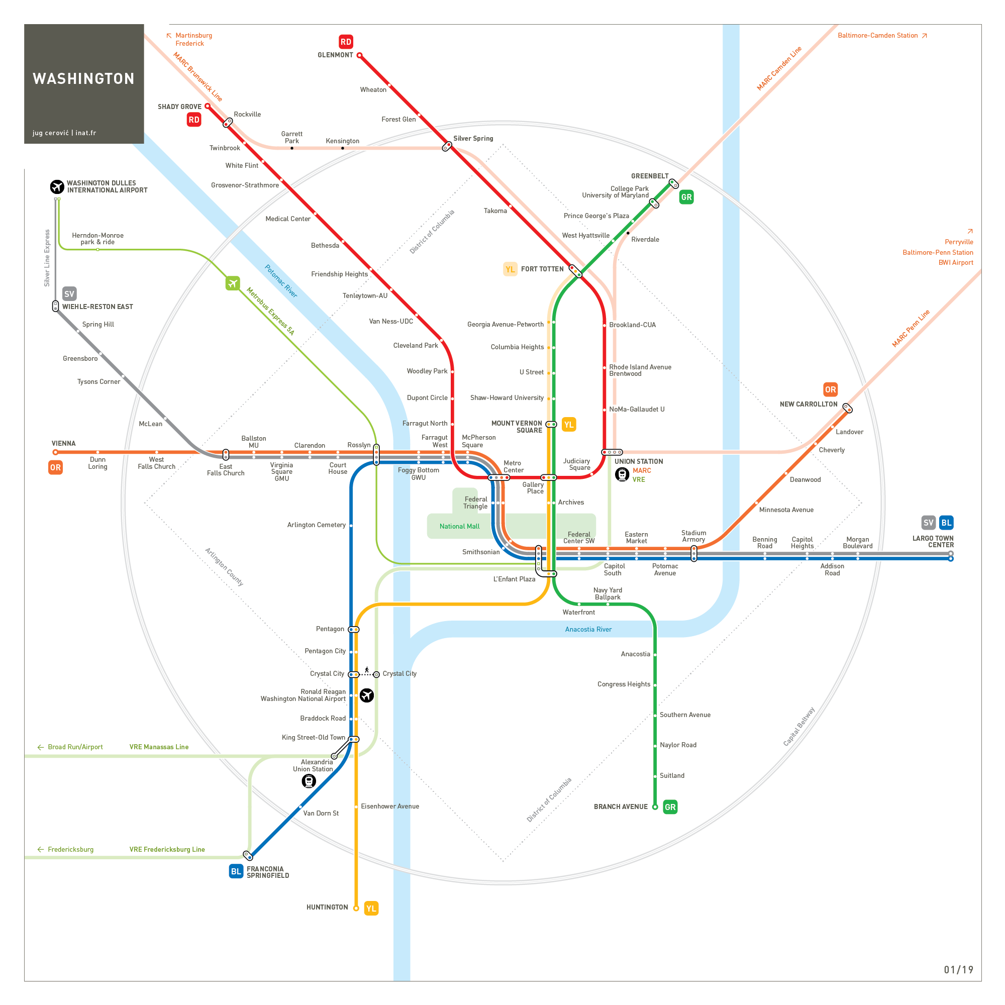 Washington metro map