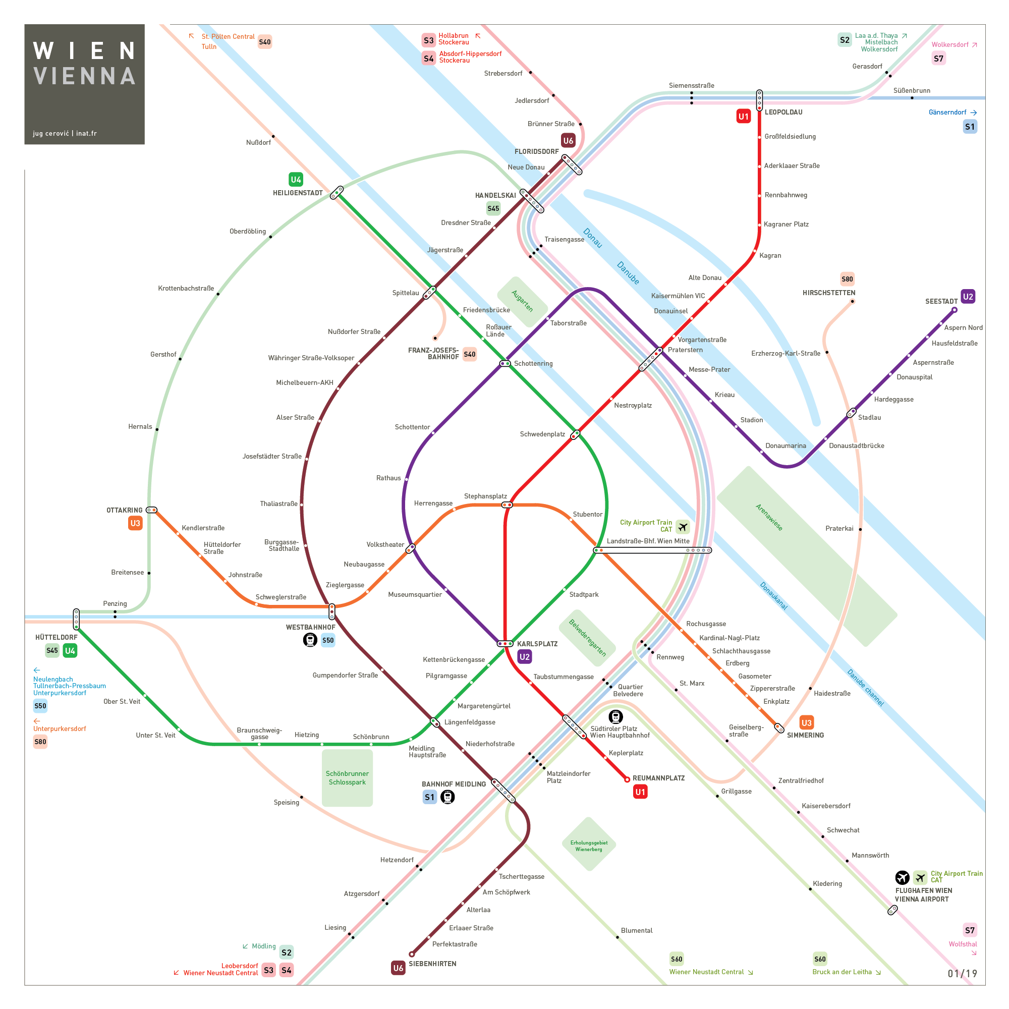 Vienna metro map