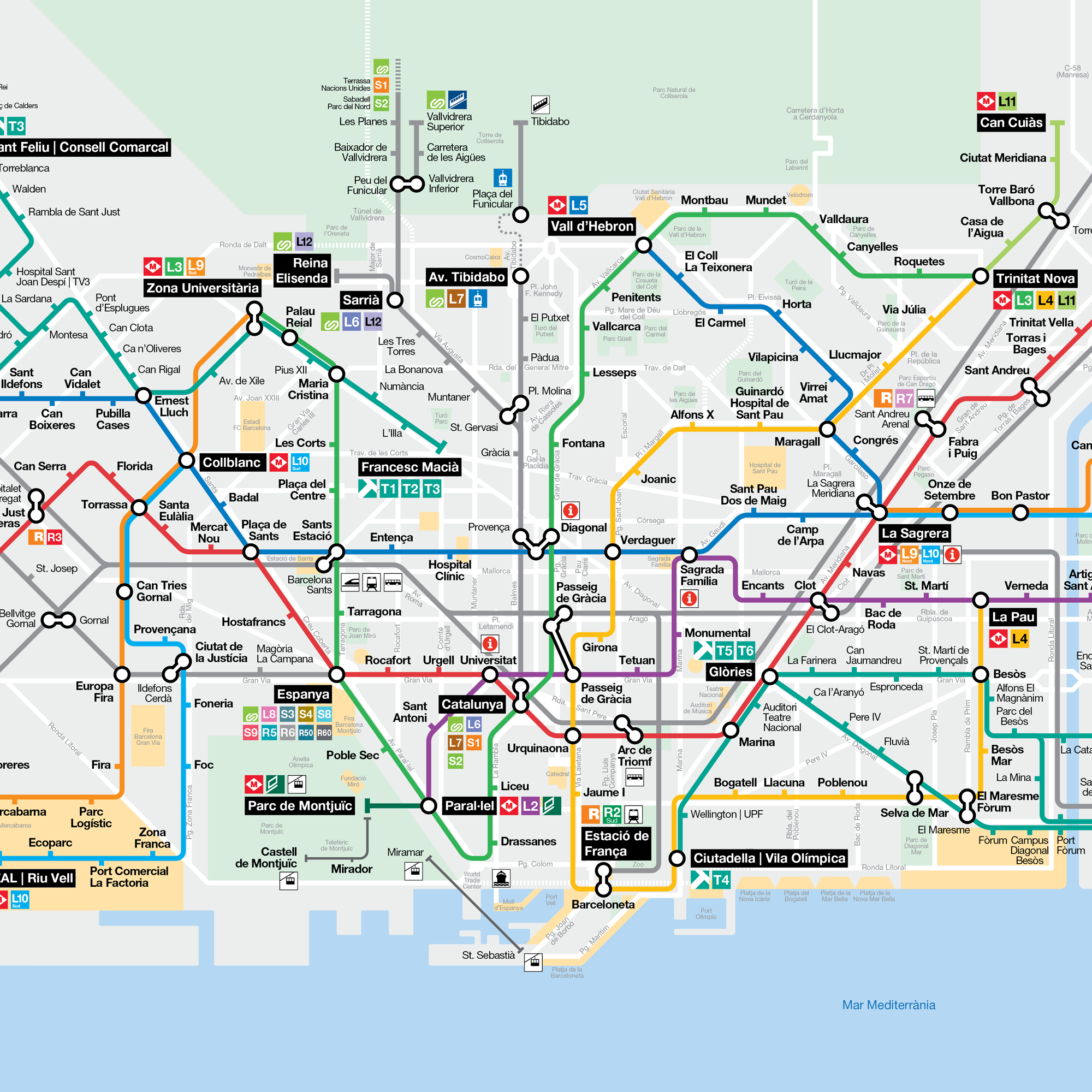 Barcelona metro map