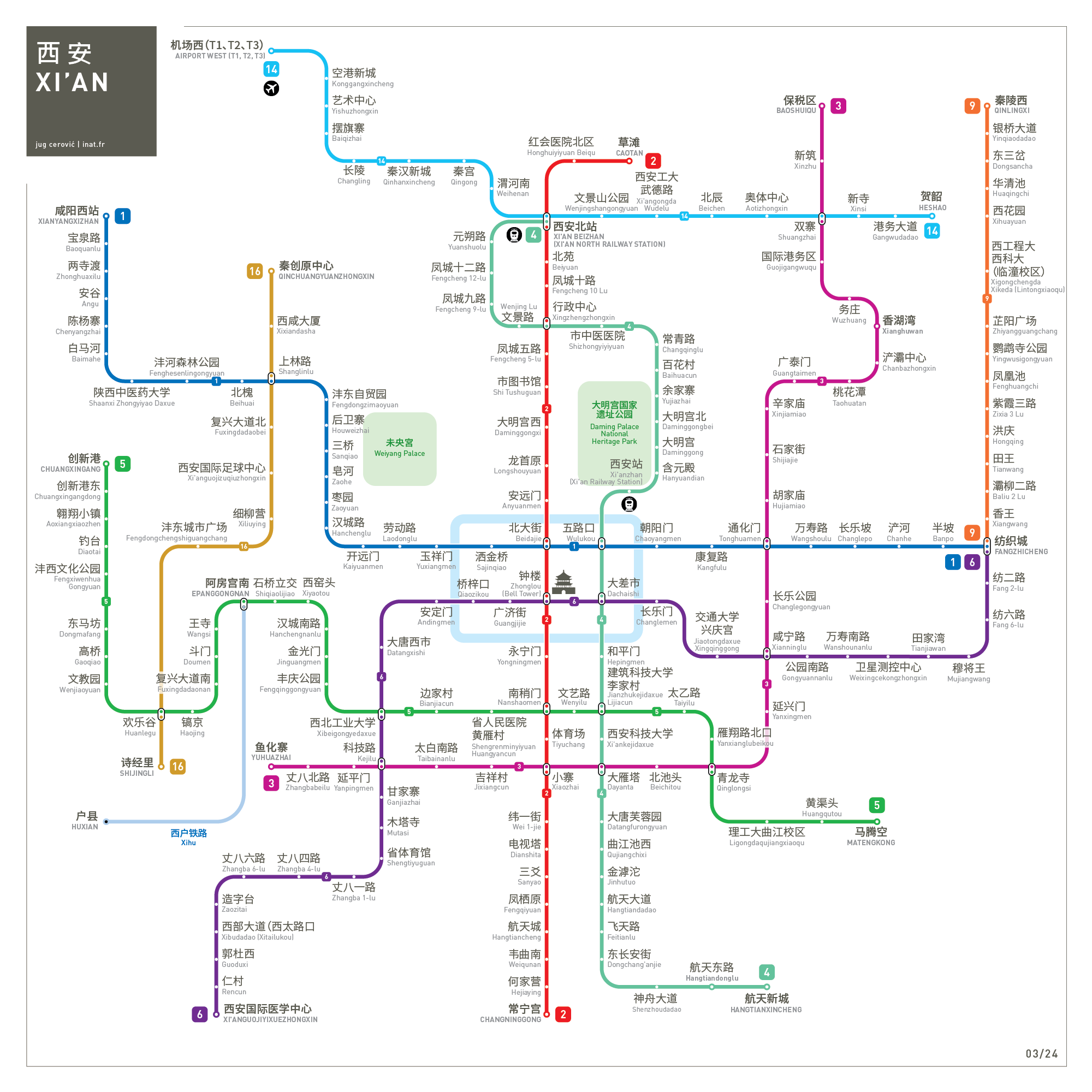 Xian metro map