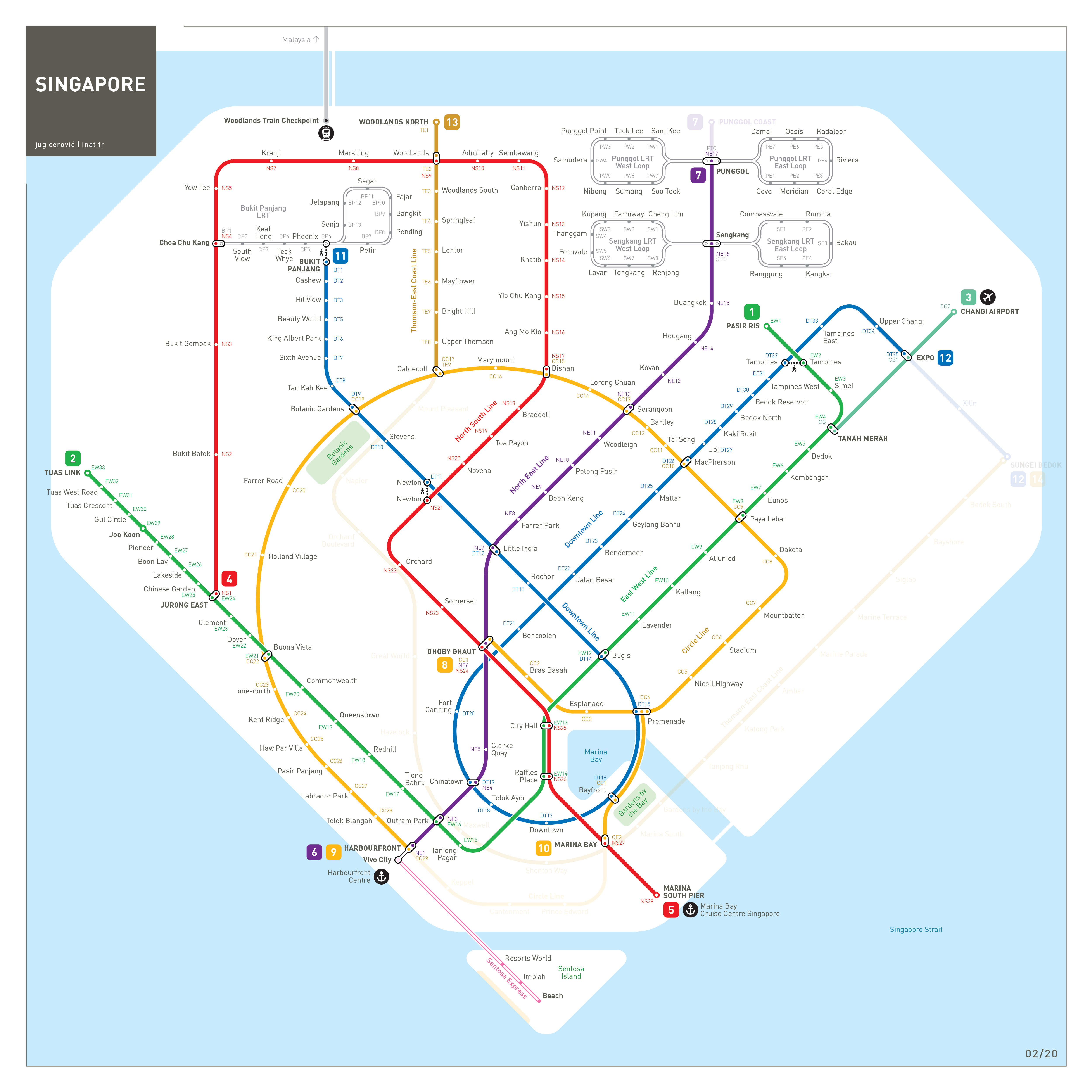 Singapore Metro Map : inat