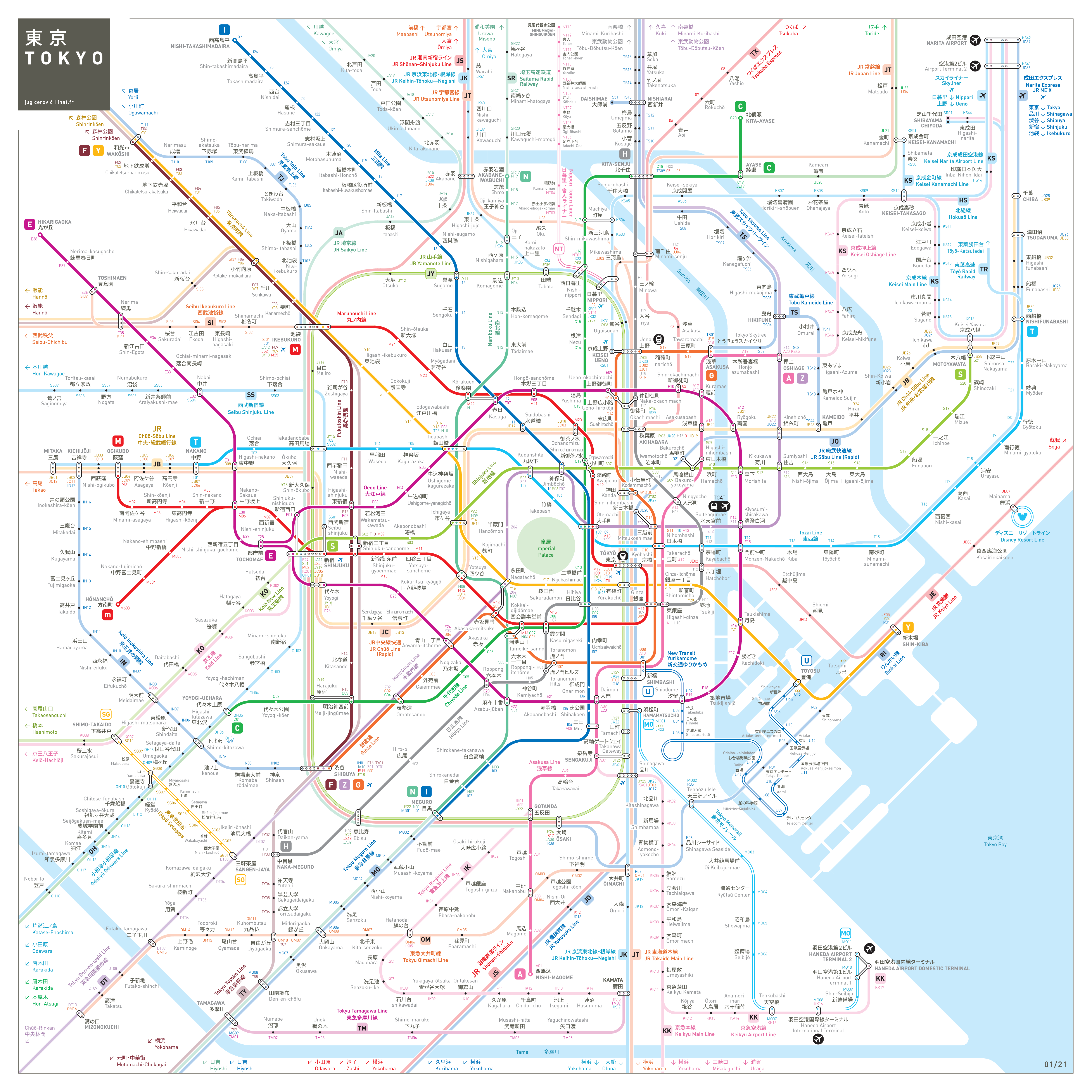 Tokyo Metro Map : inat